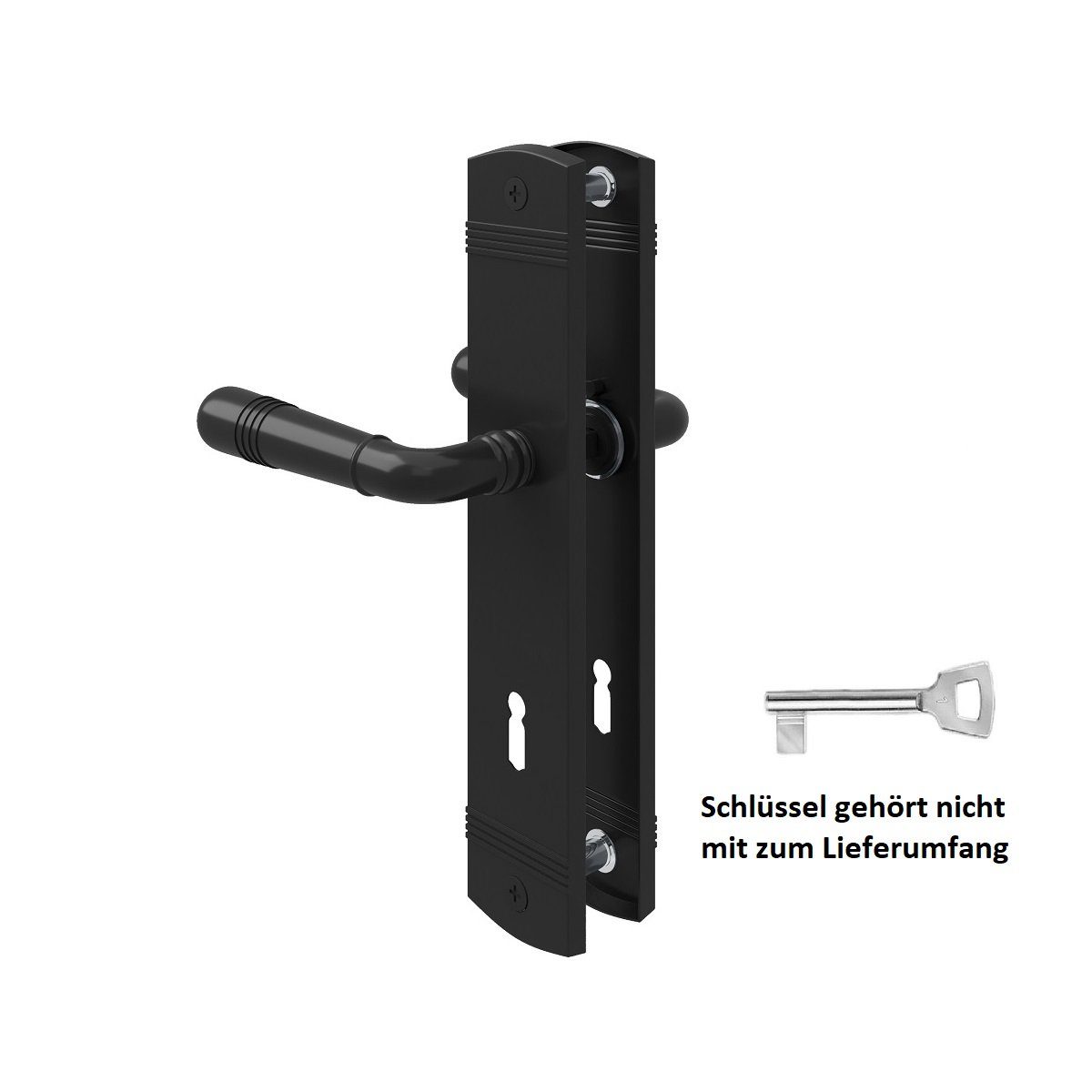 MS Beschläge Türgriff Langschild Türdrücker Schwarz günstig online kaufen