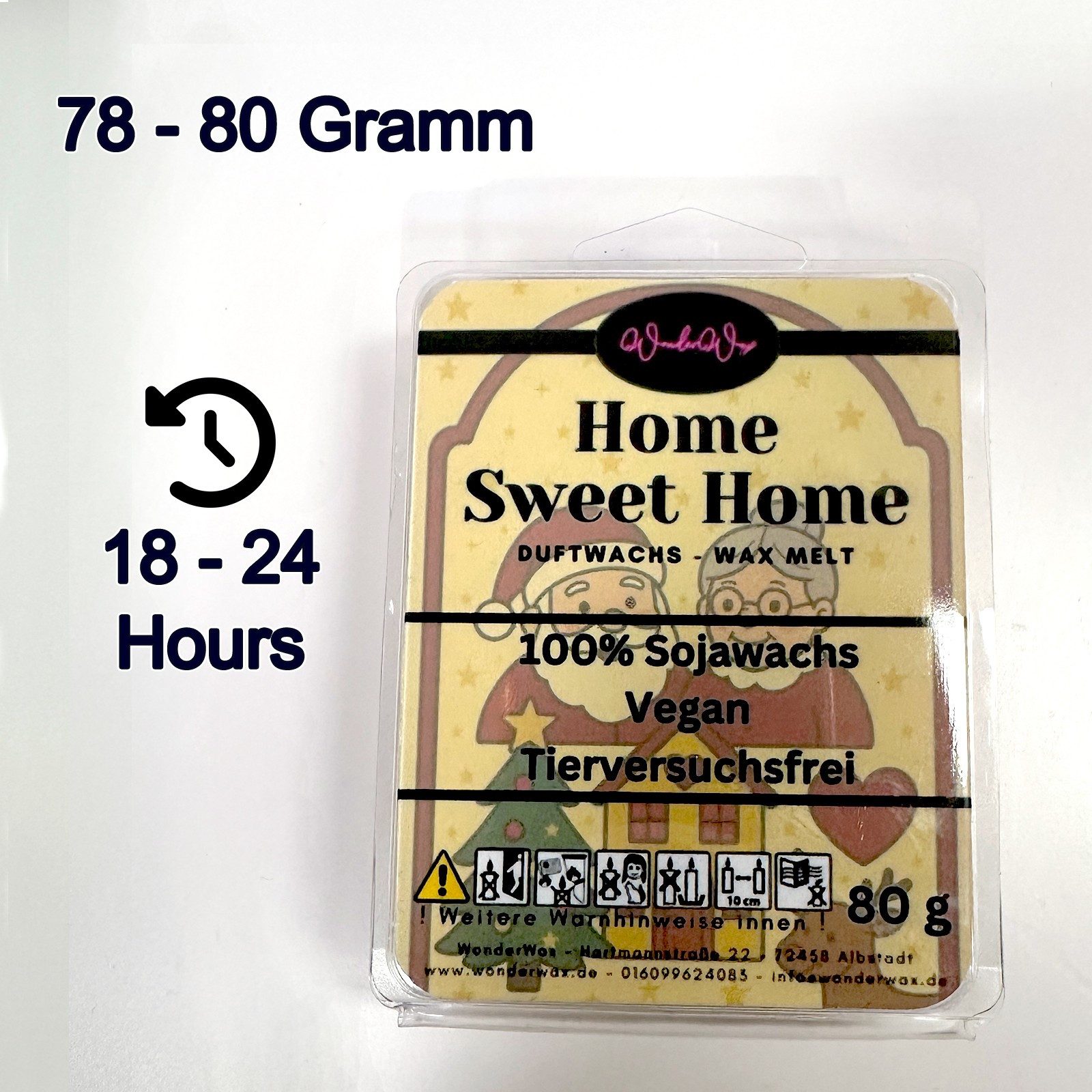 WonderWax Duftwachs WonderWax® Duftwachs Weihnachten 6 Würfel (Home Sweet Home), Duftrichtung: Home Sweet Home