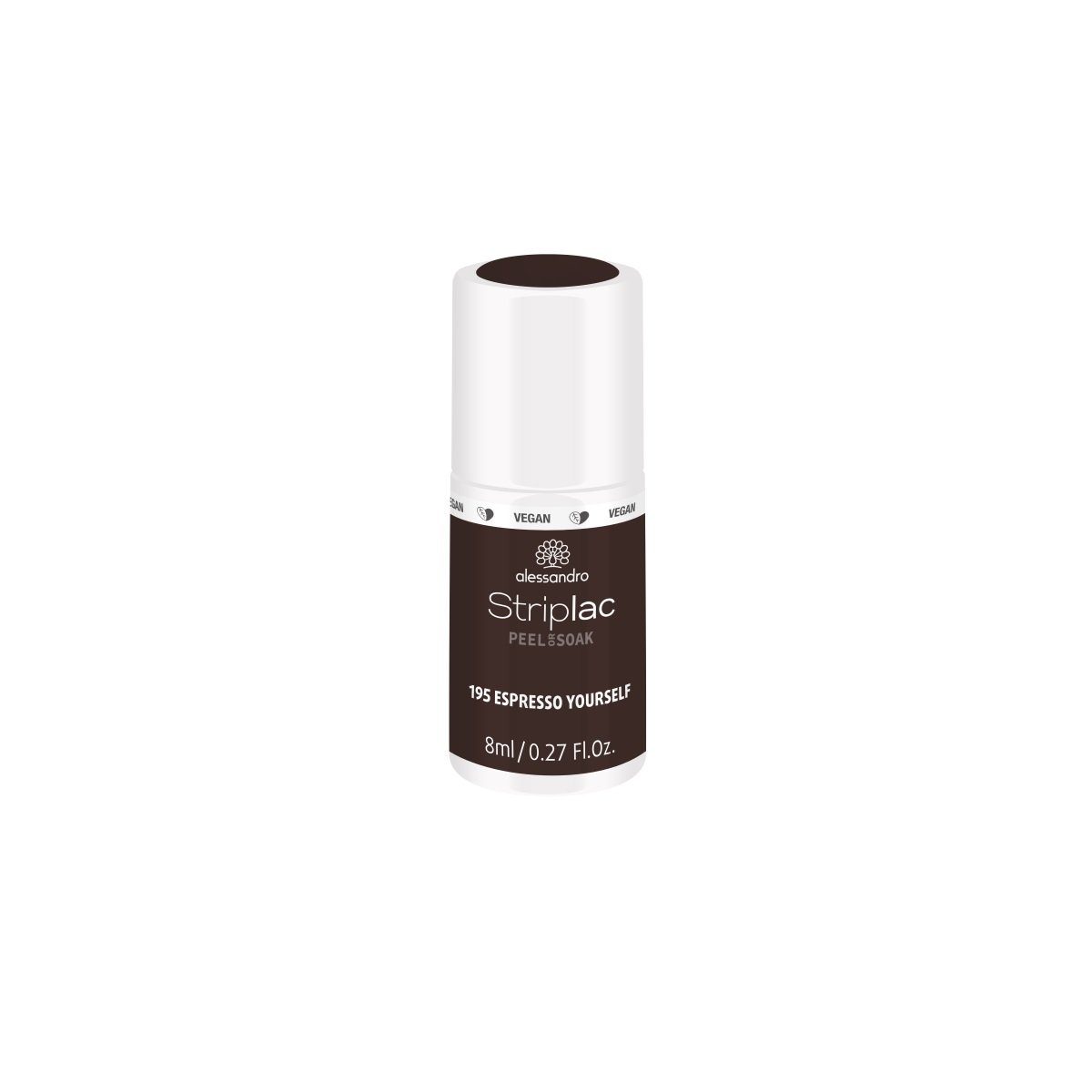 Nagellack Alessandro Striplac Peel or Soak 195 Espresso Yourself 8 ml