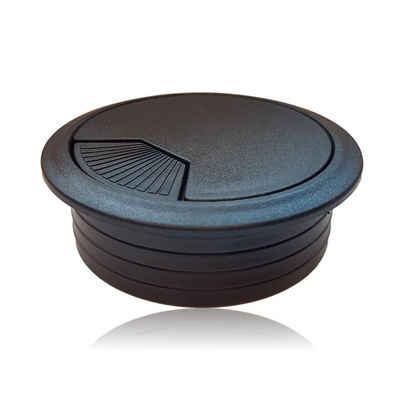 BAYLI Isolierband 1 x Kabeldurchführung Schreibtisch 80mm - Farbe [schwarz] - Kabeldurch