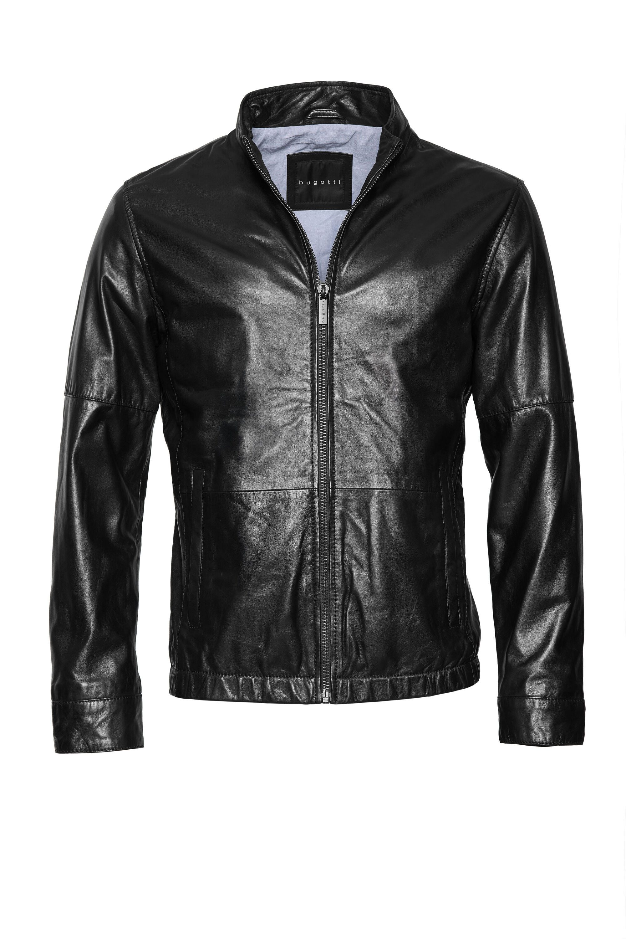 bugatti Lederjacke BUANGELO (1-St) Mit seitlichen Eingrifftaschen günstig online kaufen