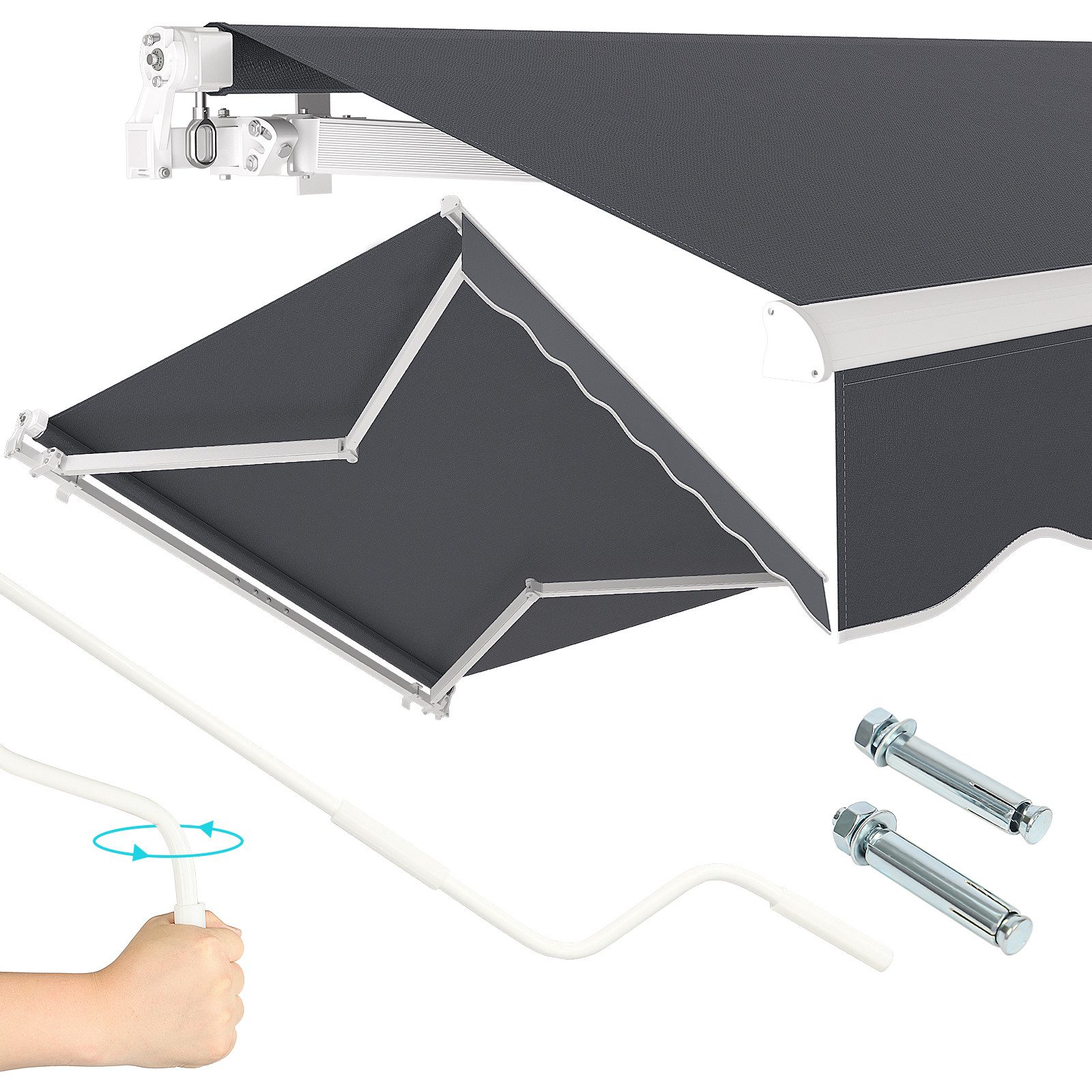 Dripex Gelenkarmmarkise Wasserdicht Sonnenschutz Größen wählbar 200x150 /25 günstig online kaufen