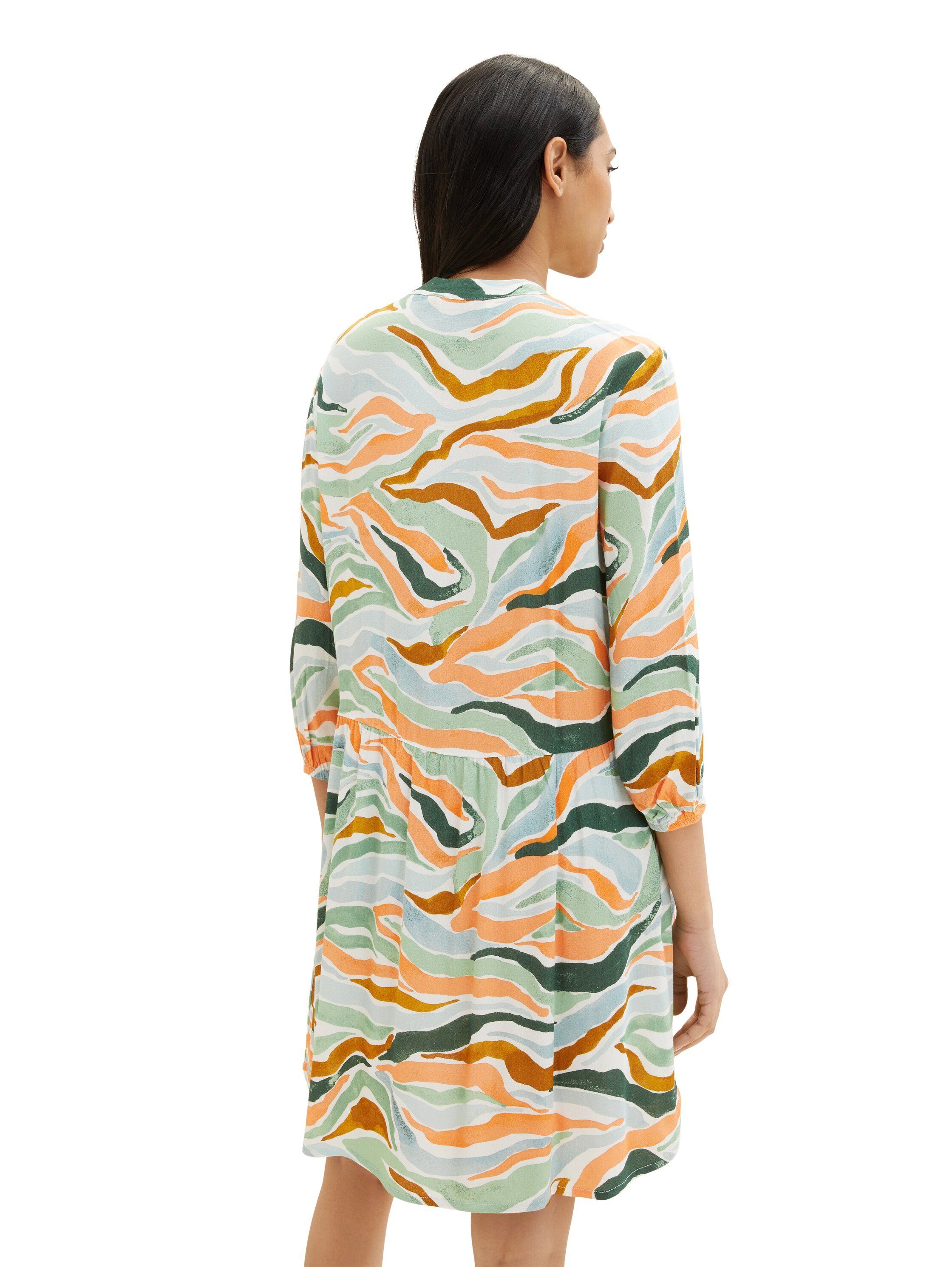 TOM TAILOR colorful Kleid Midikleid wavy design