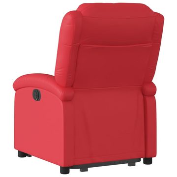 vidaXL Sessel Relaxsessel mit Aufstehhilfe Rot Kunstleder (1-St)