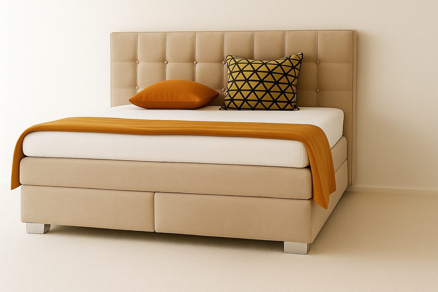 Boxspringbett VERONA mit zwei 7-Zonen-Taschenfederkernmatratzen
