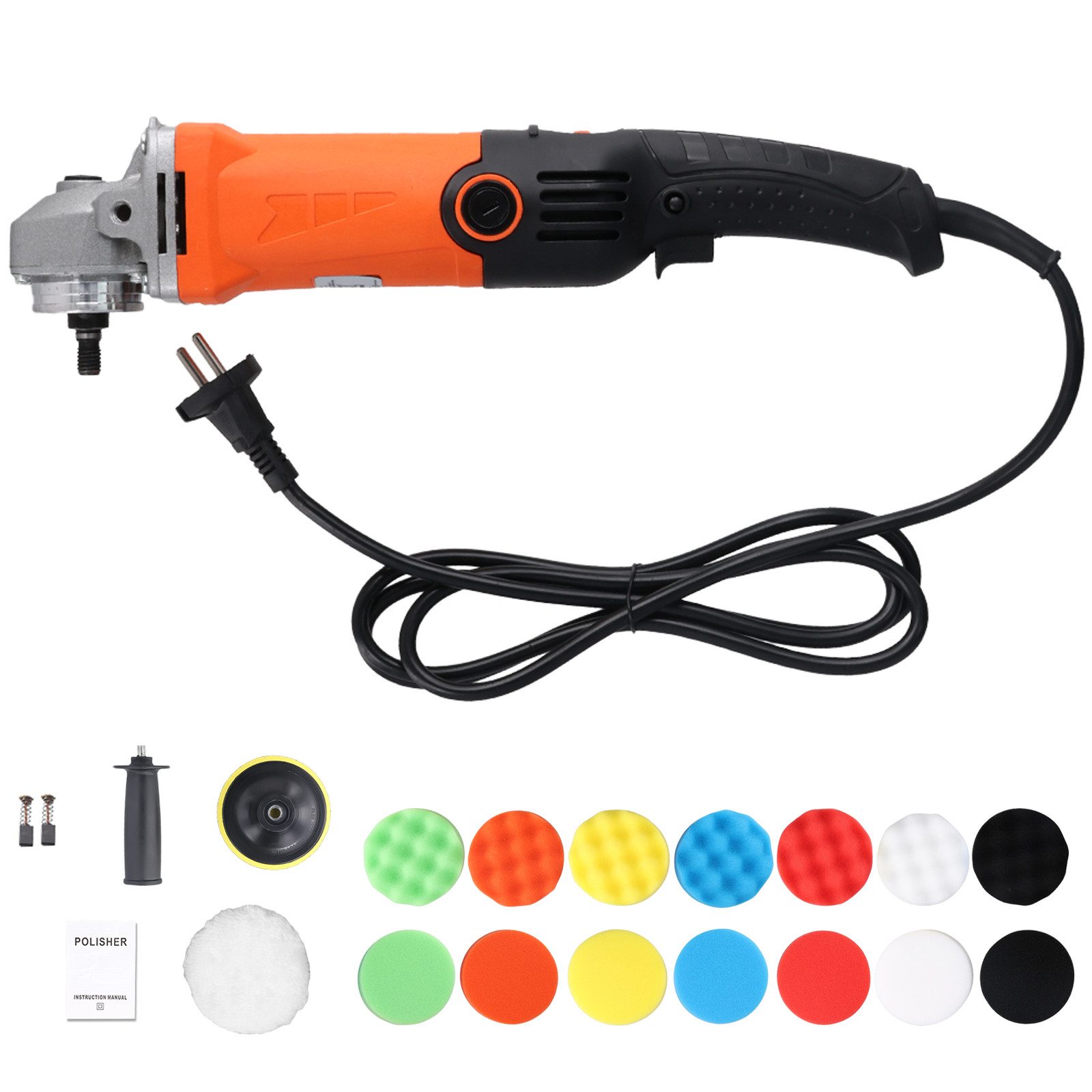 Hikity Poliermaschine Poliermaschine Rotierende Autopolier- und Wachsmaschine 1200w, 8800 max. U/min, Polieren Wachsen Kratzerentfernung