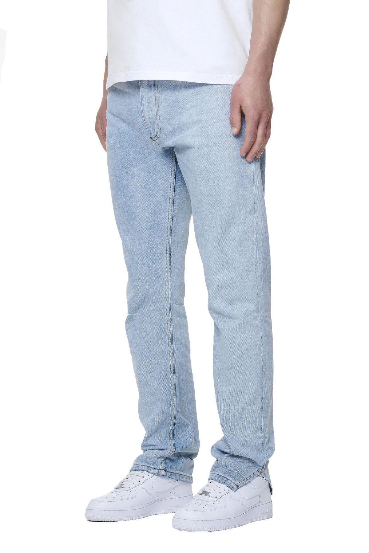 PEGADOR 5-Pocket-Jeans Withy Distressed Ankle (1-tlg., kein Set) logogeprägte Knöpfe und Nieten