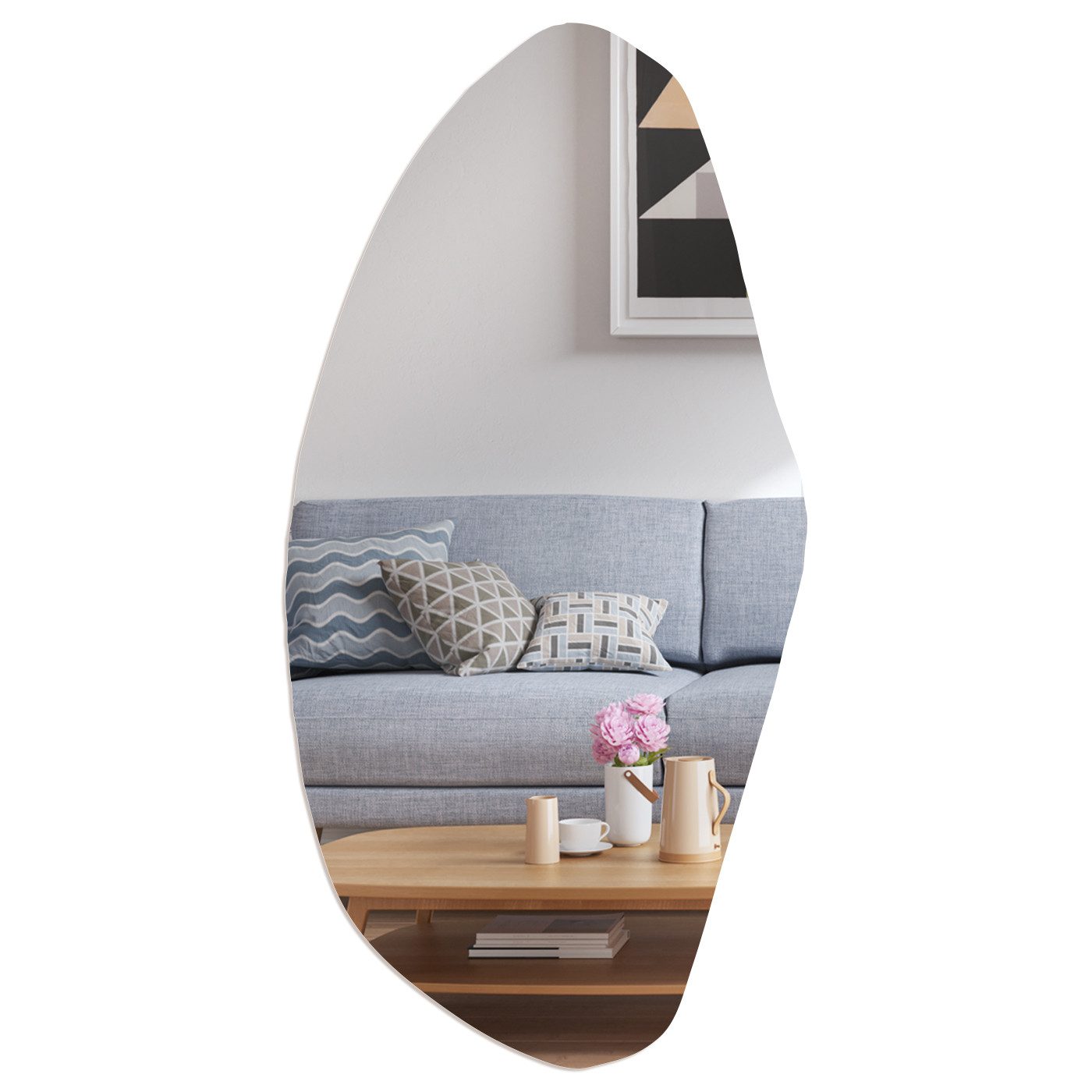 SEHAUSEU Wandspiegel Spiegel Dekospiegel Badspiegel Ganzkörperspiegel Asymm günstig online kaufen