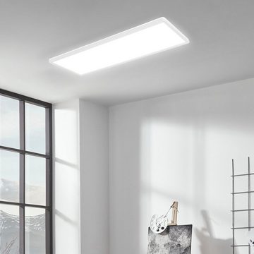 Briloner Leuchten LED Panel 7402416 SLIM, LED fest integriert, Neutralweiß, Deckenlampe, 58x20x3cm, Weiß, 22W, Wohnzimmer, Schlafzimmer, Küche
