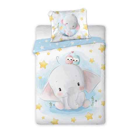 Babybettwäsche Süße Babybettwäsche "Elefantenjunge" 100x135cm - Qualität von FARO, FARO pln