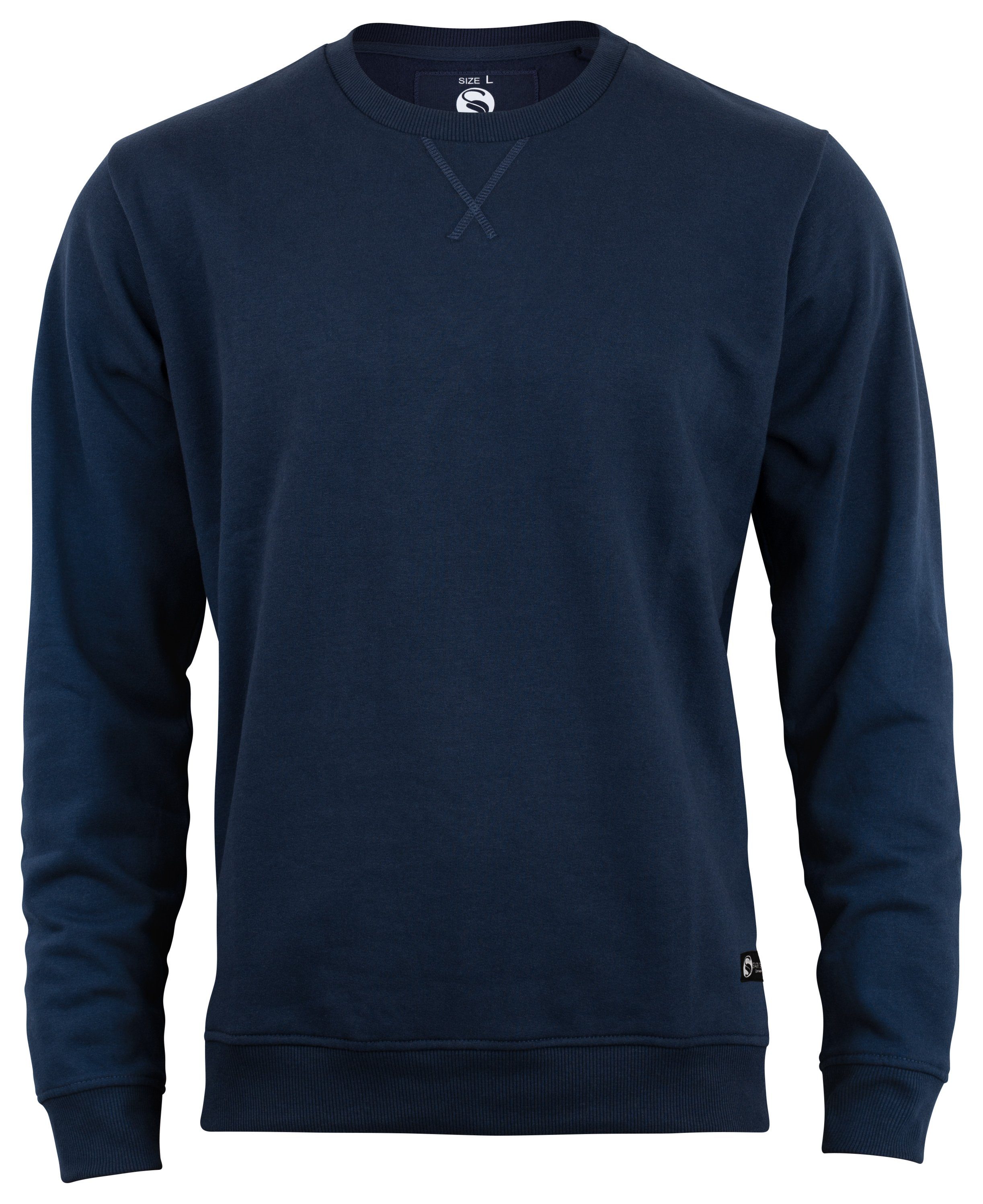 Sweatshirt Herren Sweatshirt Rundhals-Sweater - Pullover, Innen angeraut