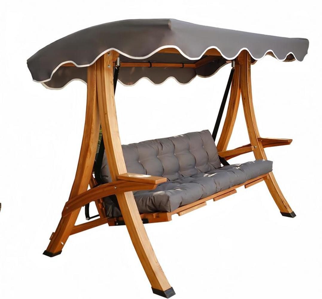 Xlmoebel Hollywoodschaukel Braun Outdoor-Schaukel mit zeitgemäßem Design - Exklusive, Hergestellt in Europa