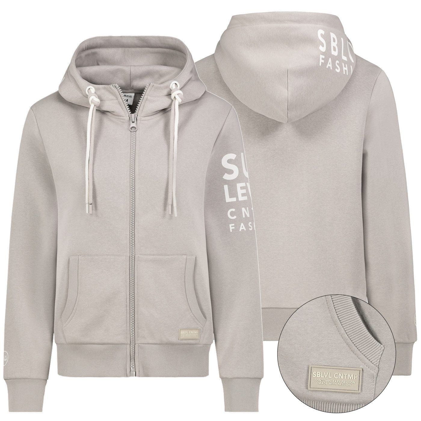 SUBLEVEL Sweatjacke Sweatjacke Hoodie Sweater Kapuzenpullover Übergangsjack günstig online kaufen