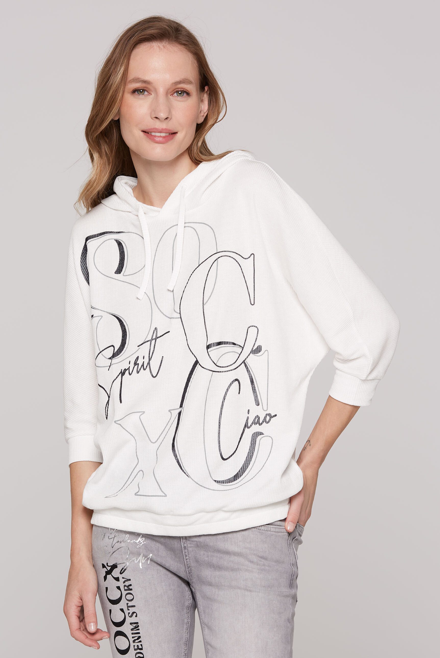 SOCCX Kapuzensweatshirt mit Baumwolle günstig online kaufen