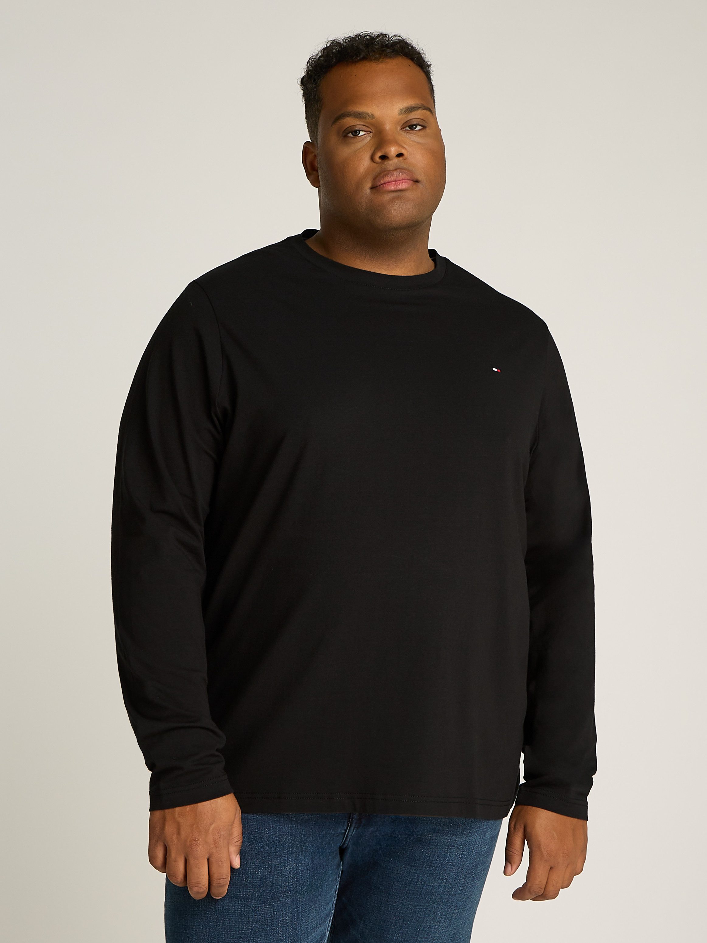 Tommy Hilfiger Big & Tall Longsleeve BT-STRETCH SLIM FIT TEE-B mit Rundhals günstig online kaufen