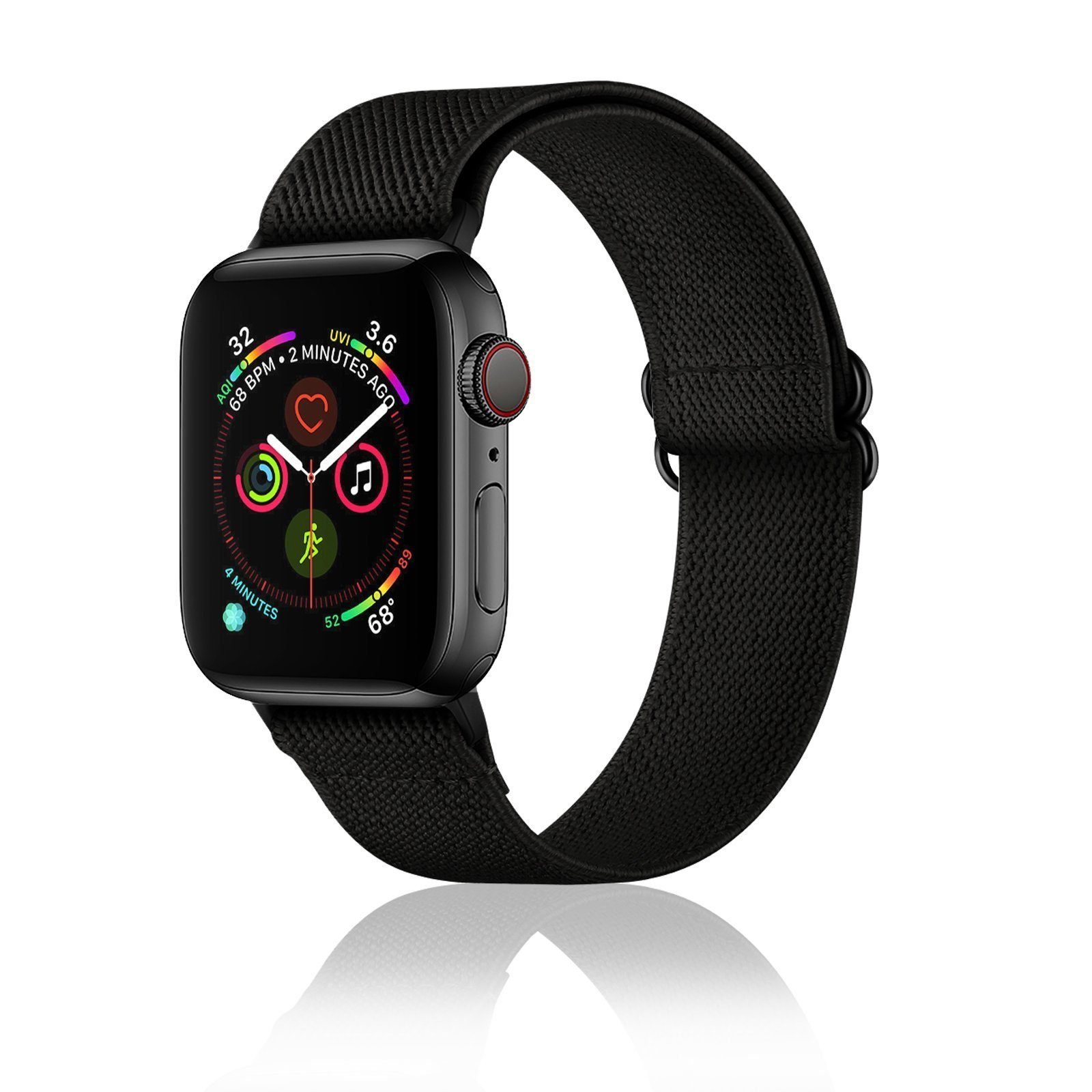 Diida Smartwatch-Armband Watch Band,Uhrenarmbänder,Uhrenarmband,für Apple watch 1-7,38/40mm schwarz