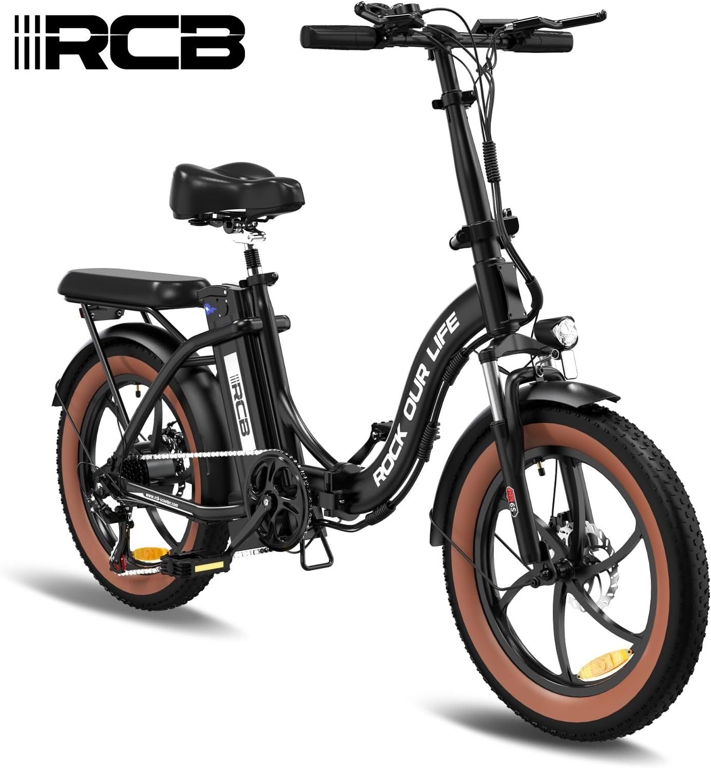 RCB E-Bike für Pendler, 7 Gängen Elektrofahrrad, 250W, 36V 12AH Lithiumbatterie