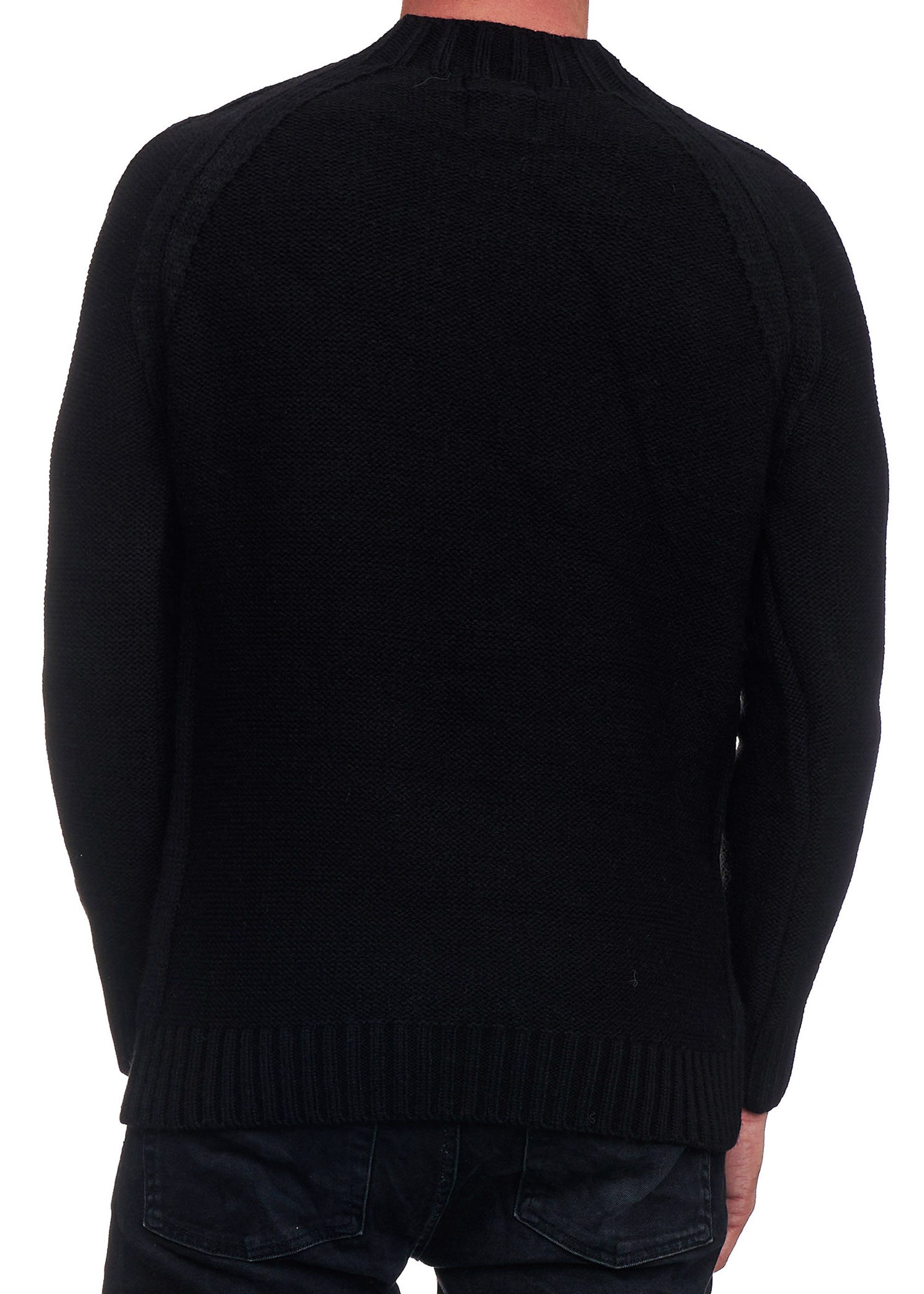 R-NEAL Stehkragenpullover Herren Langarm Stehkragen Strick-Pullover günstig online kaufen