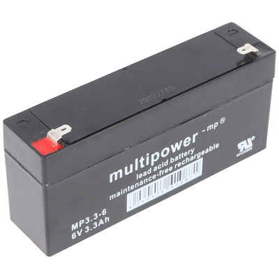 Multipower »Multipower Blei-Akku MP3.3-6 mit Faston Kontakt 4,« Bleiakkus, Wartungsfrei