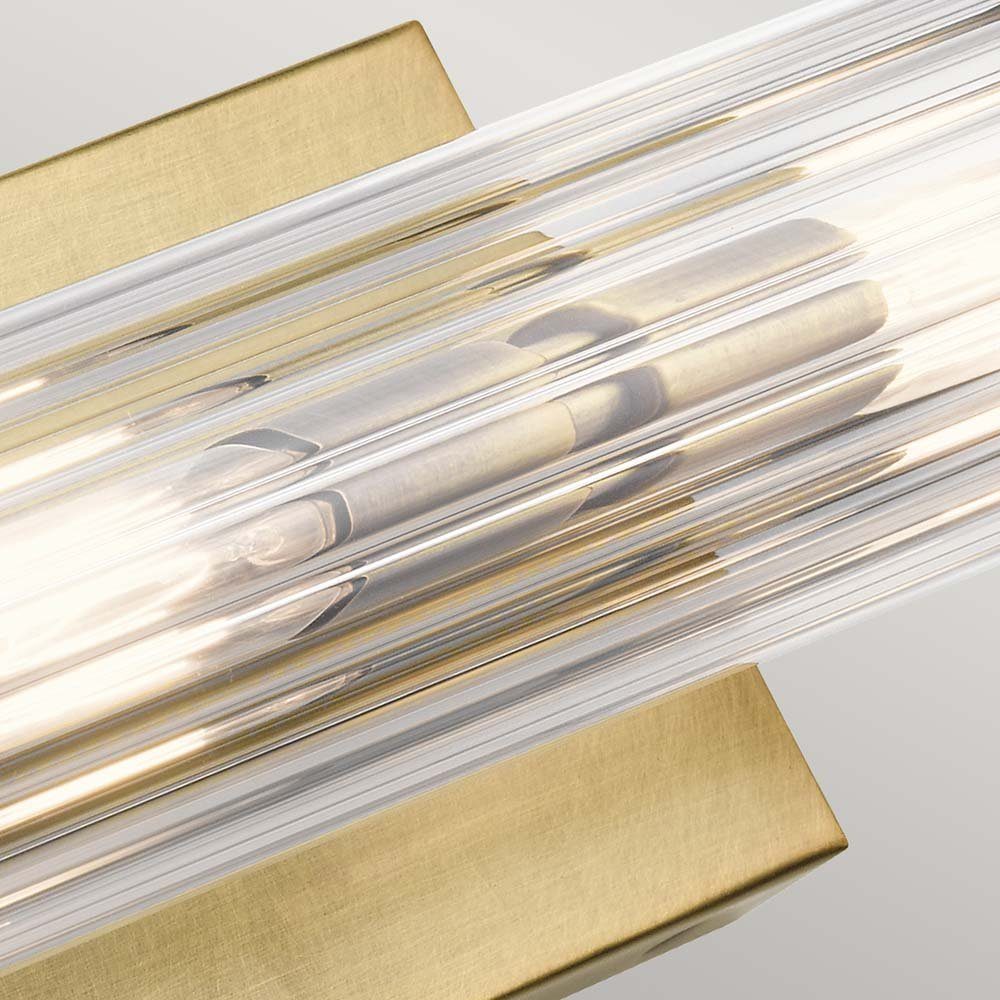 Elstead LIGHTING Wandleuchte, Leuchtmittel nicht inklusive, Wandlampe Wandleuchte Badezimmerleuchte Feuchtraum Glas IP44 2x E14 H