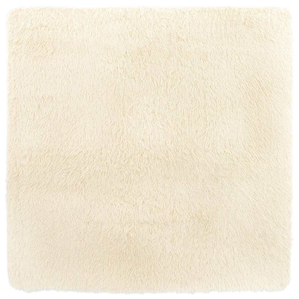 vidaXL Teppich 120 x 120 cm Teppich Shaggy Hochflor NAVARRA Creme 120x120 cm Polyeste, Höhe: 3 mm, Zeitloses Design in Cremefarbe, das sich harmonisch in jede Einrichtung einfügt