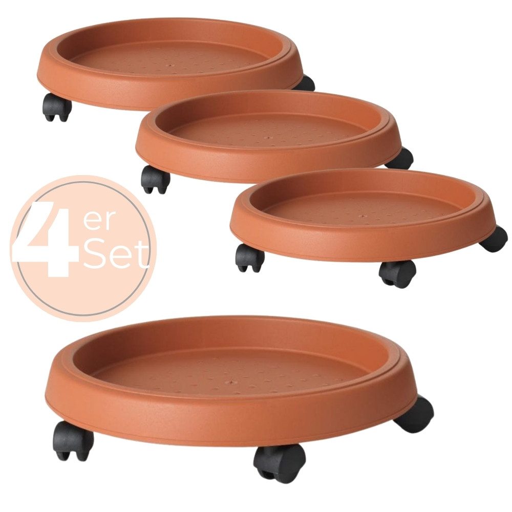 GarPet Pflanzenroller 4er Set Pflanzen Roller Outdoor Rollbrett Blumen Topf günstig online kaufen