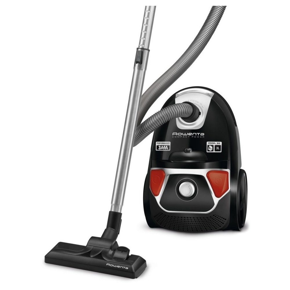 Rowenta Bodenstaubsauger RO3955 Compact Power - Bodenstaubsauger - schwarz, 750 W, mit Beutel