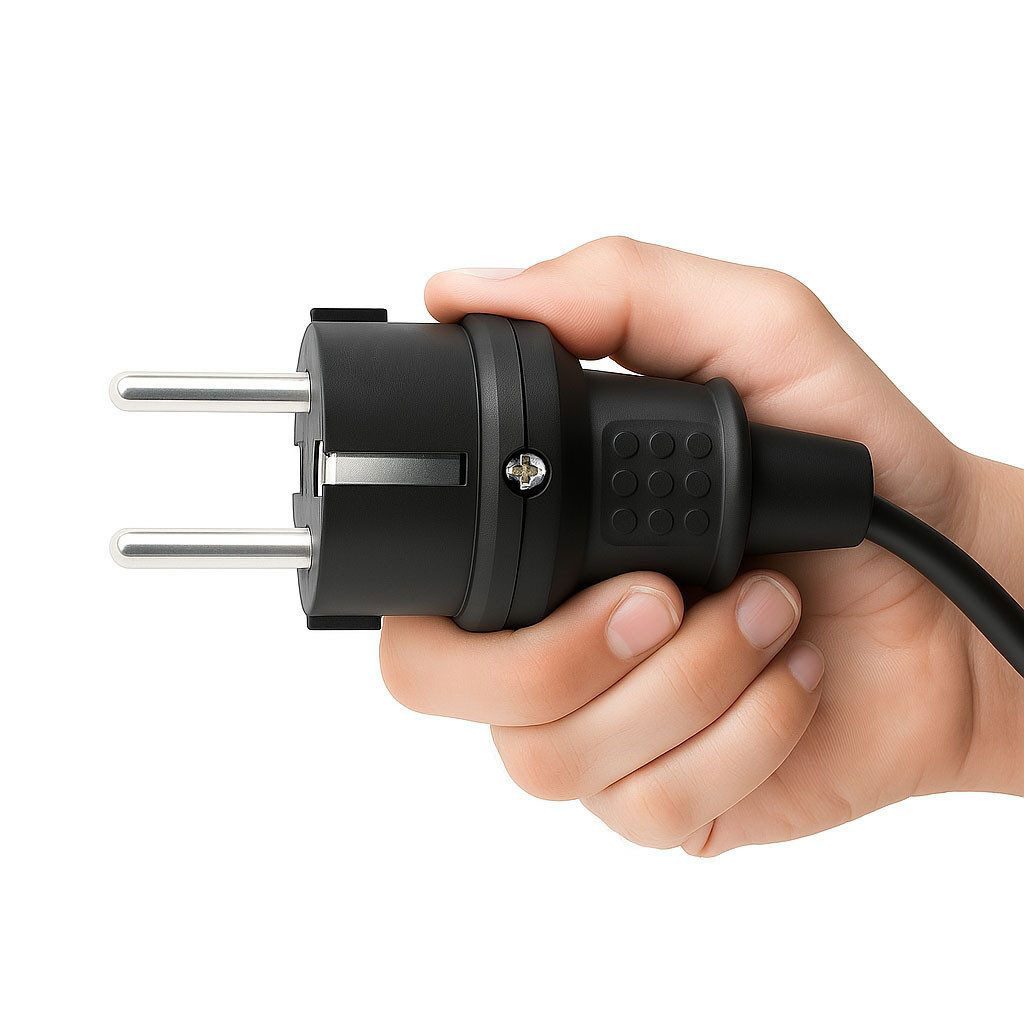 VABIONO Schuko-Stecker Gummi Schutzkontakt Затыкать, (DIN VDE 0620-1 - 2010-02), kostenloser Versand