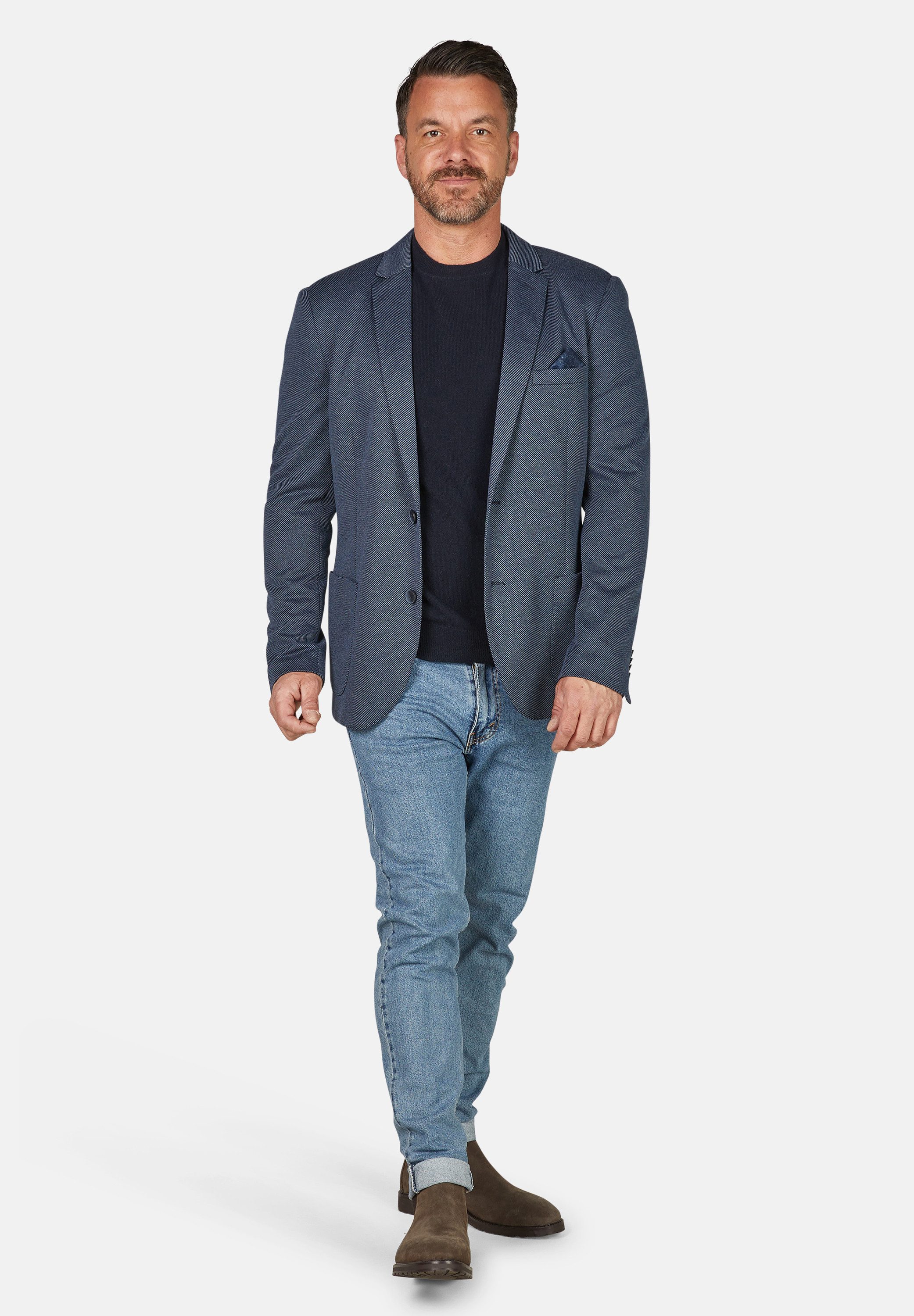 Calamar Sakko Blazer aus Jersey in Twill-Optik