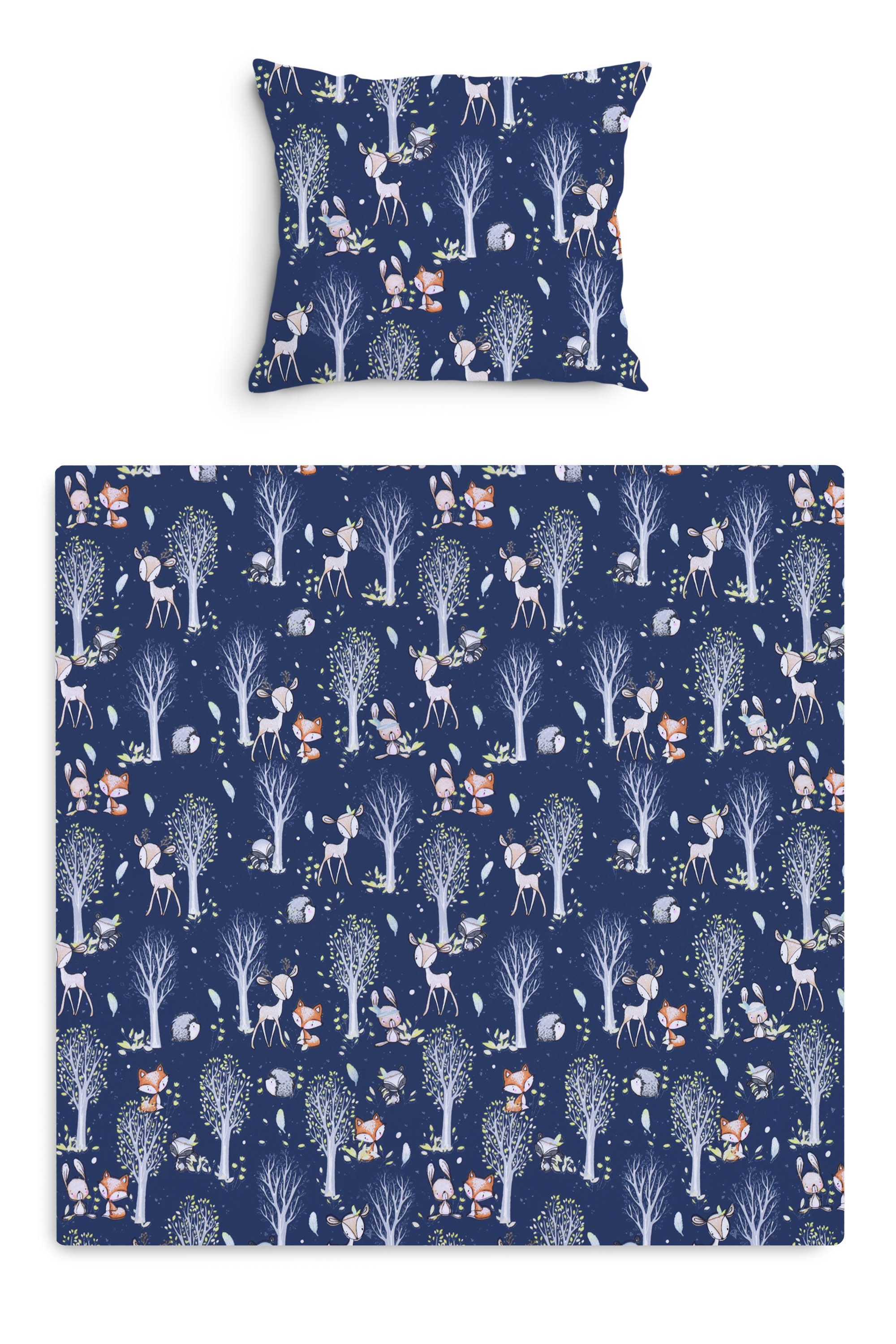 Amilian Babybettwäsche Kinderwagenset - 2tlg. Kinderbettwäsche - 80x80cm + günstig online kaufen