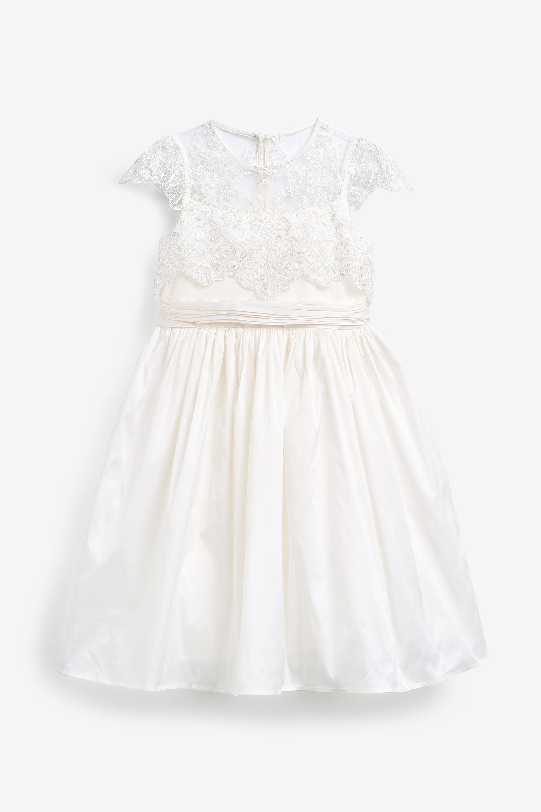 Next Partykleid Festliches Kleid mit (1-tlg) Ivory Spitzenmieder