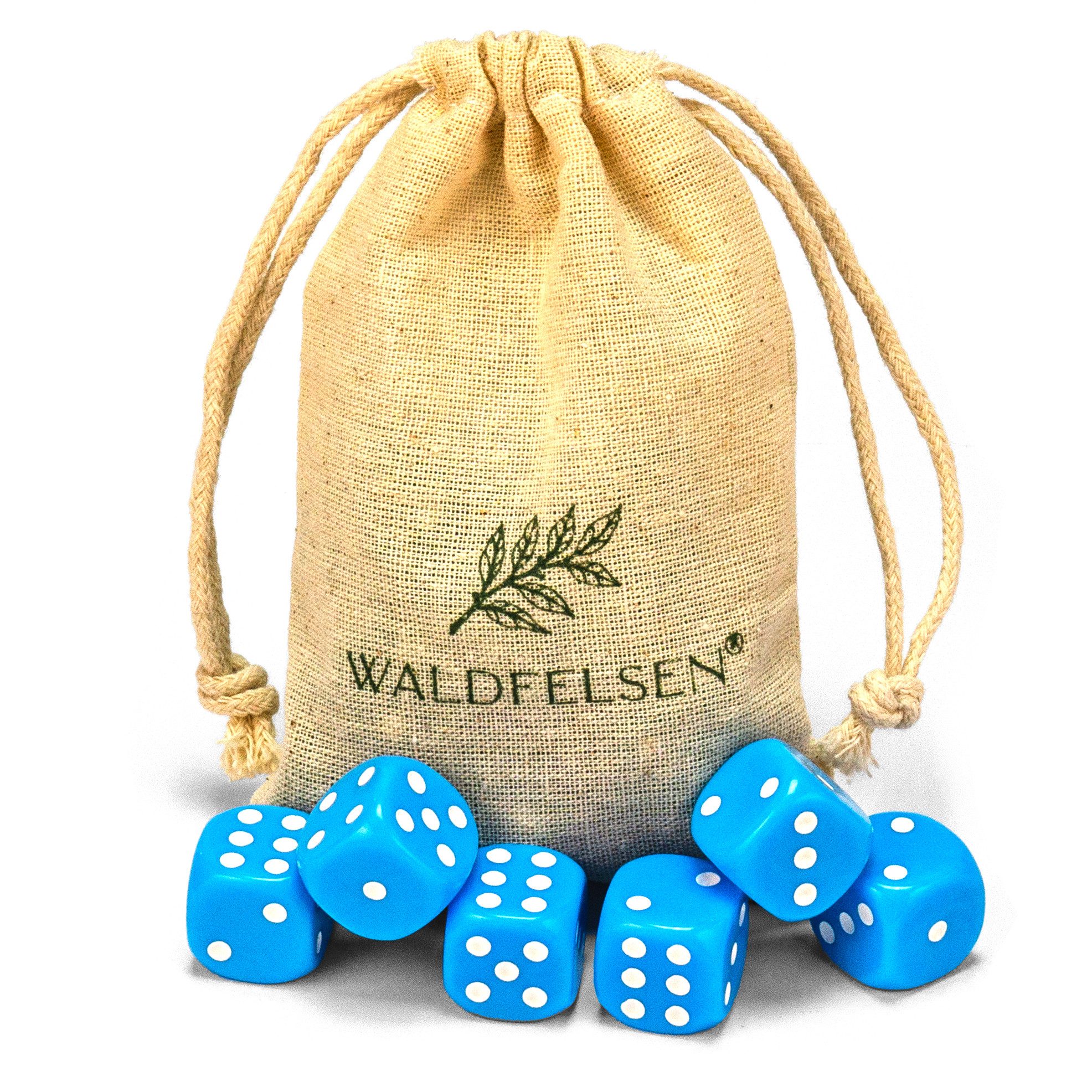 Waldfelsen Spiel – 2-50 Stk Standard Spielwürfel 16 mm Acrylwürfel Würfel bunt, Spielmaterial, Verschiedene Farben