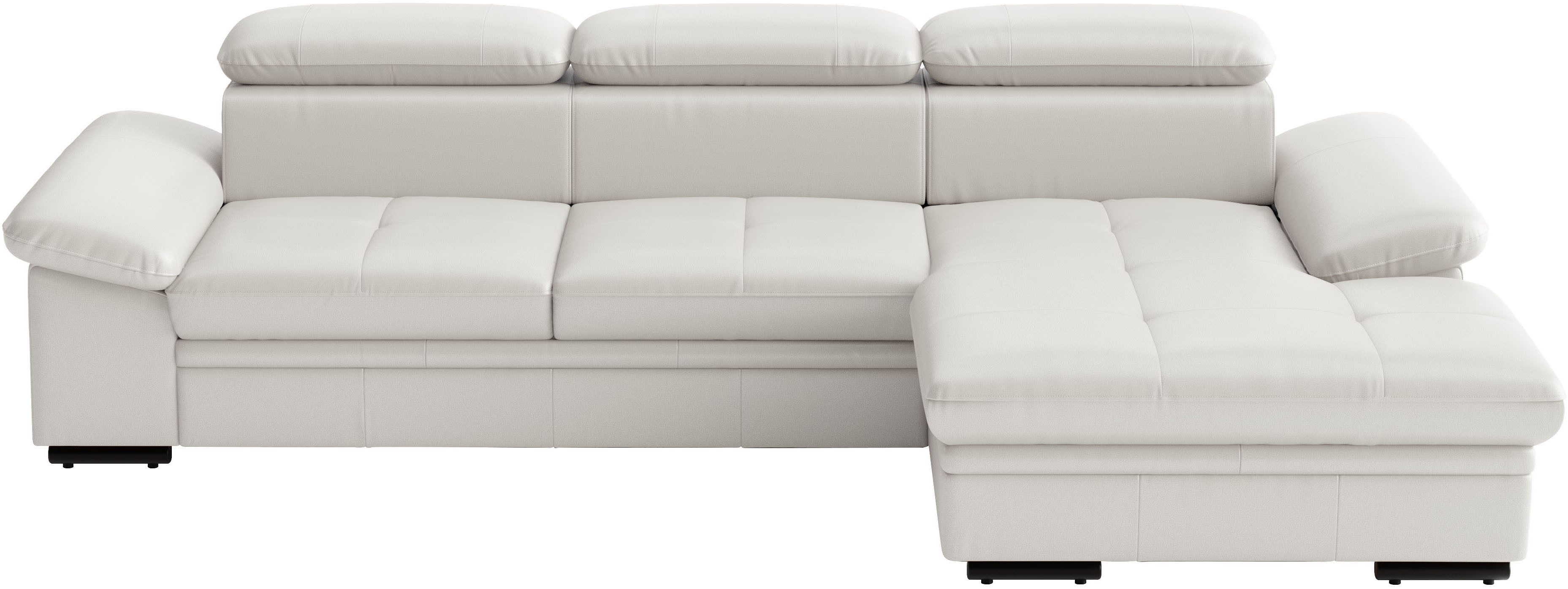 sit&more Ecksofa Viola, Leder, L-Form, B: 260 cm, mit Armteil- und Kopfteilvertsellung, optional mit Schlaffunktion