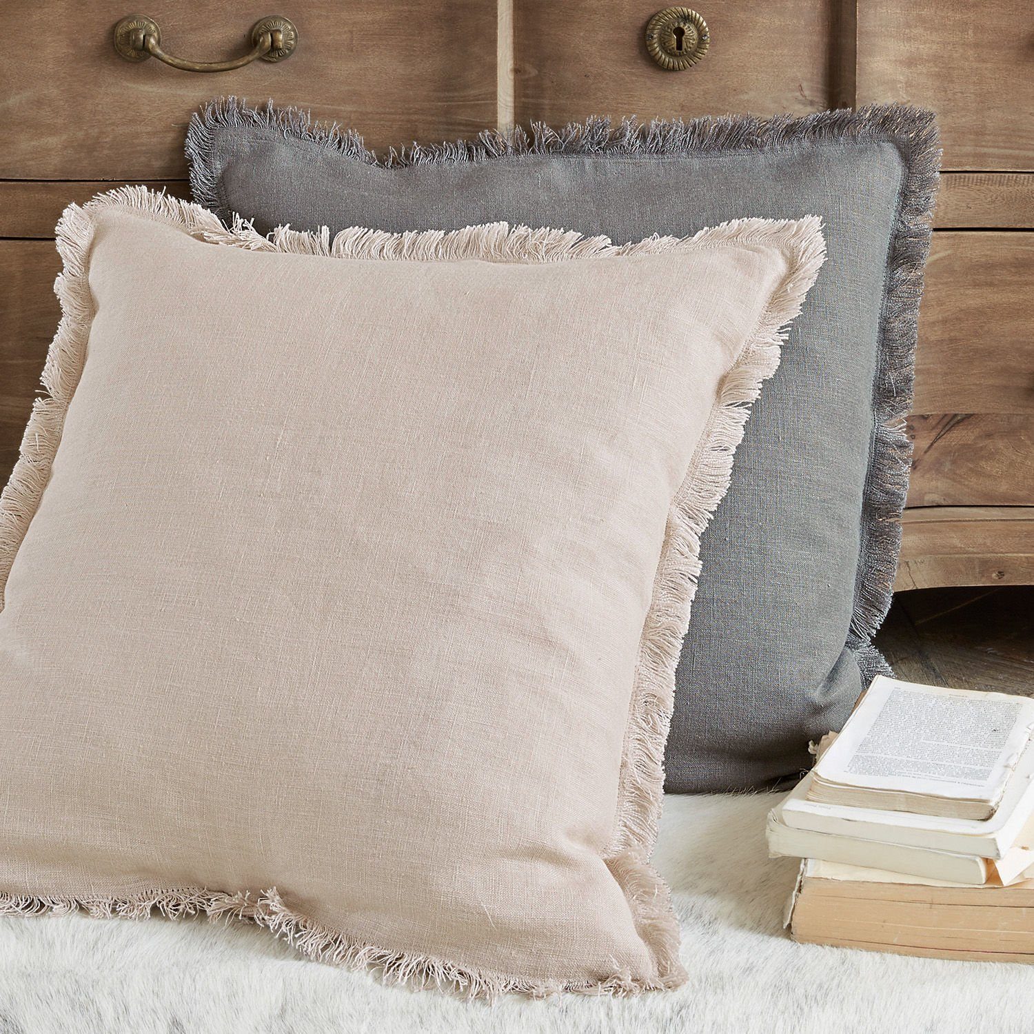 Mirabeau Kissenhülle Kissenhülle 2er Set Quebo grau/beige, none – Bild 5 von 5