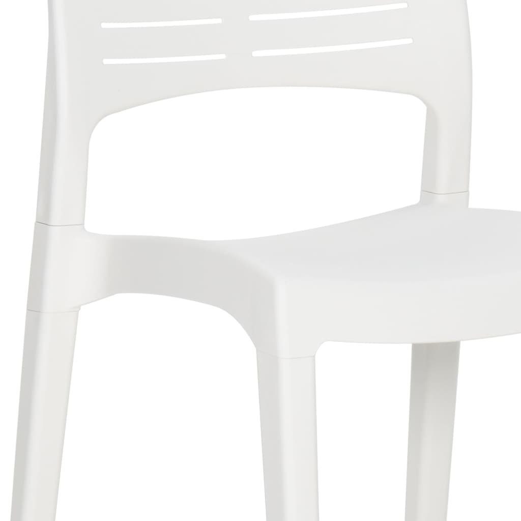 vidaXL Gartenstuhl Gartenstühle Weiß Weiß Weiß Polypropylen (2 2 Stk. | St)