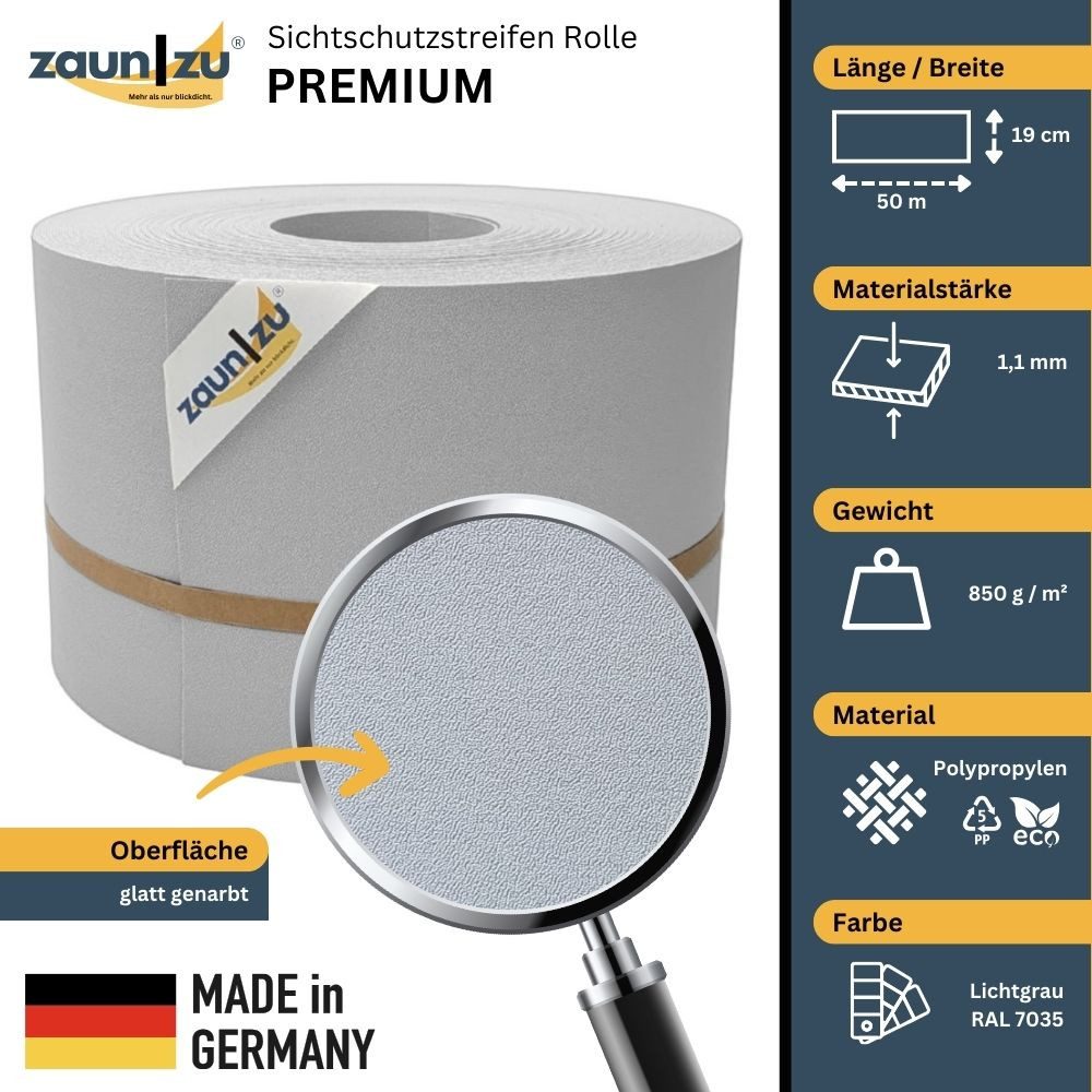 zaunzu Sichtschutzstreifen Premium für Doppelstabmatten Zaunblende günstig online kaufen