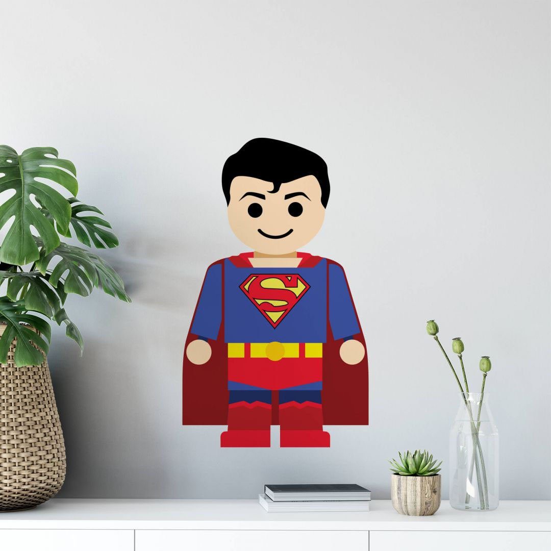 St) Spielfigur (1 Superheld Superman Wandtattoo Wall-Art