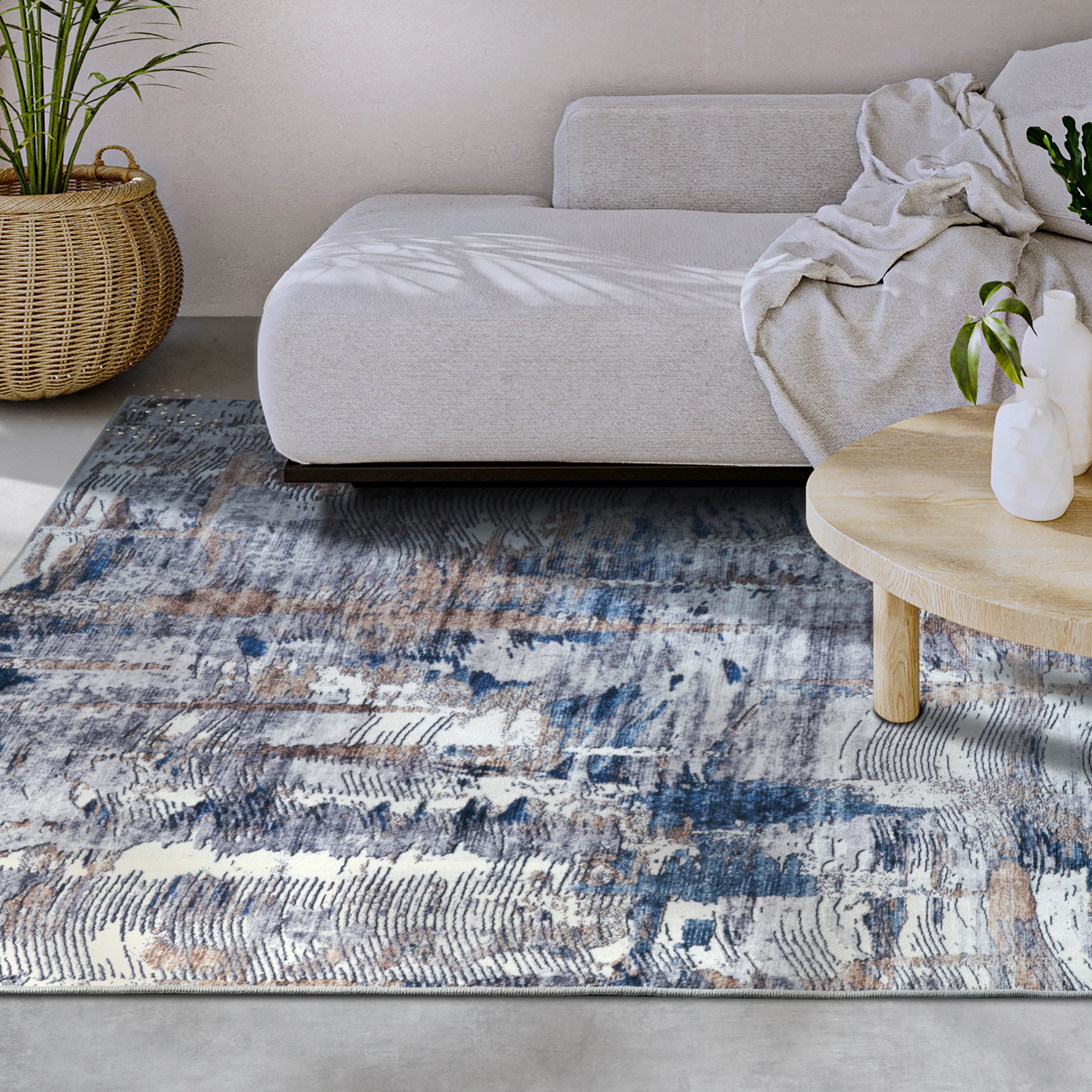 ELLE DECORATION Teppich Malard, rechteckig, Höhe: 5 mm, Kurzflor, Anti Rutsch, Vintage, Modern, Wohnzimmer, Flur