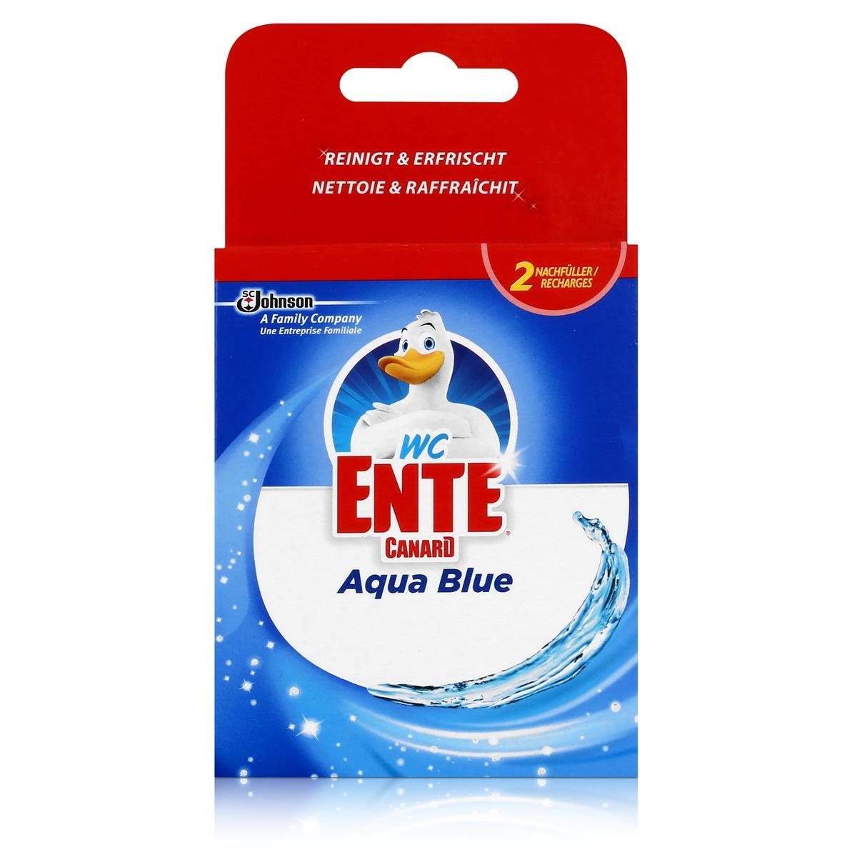 Blue Einhänger Ente (1er Aqua WC-Reiniger WC Pack) 2x40g für Ente WC Nachfüller WC-Stein