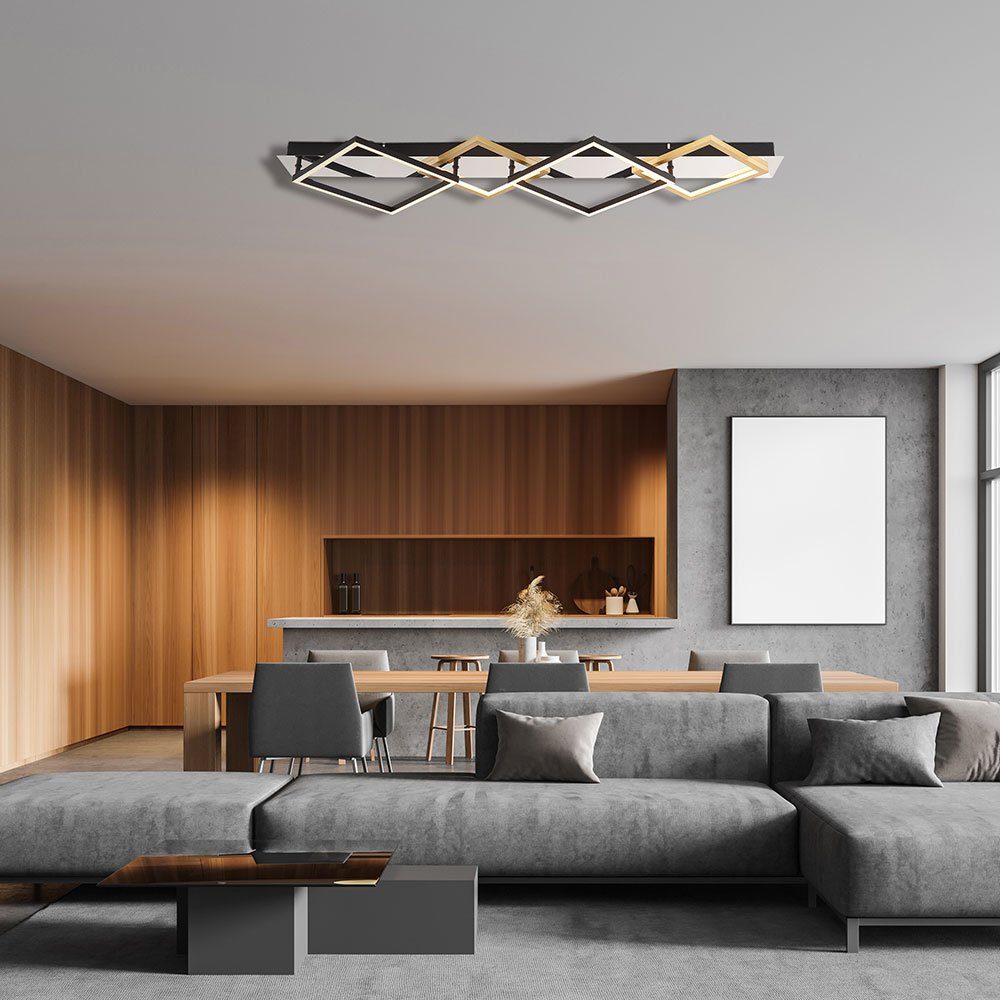 GLOBO LIGHTING LED Deckenleuchte, LED-Leuchtmittel fest verbaut, Warmweiß, Deckenlampe Deckenleuchte Wohnzimmerlampe Esszimmerleuchte