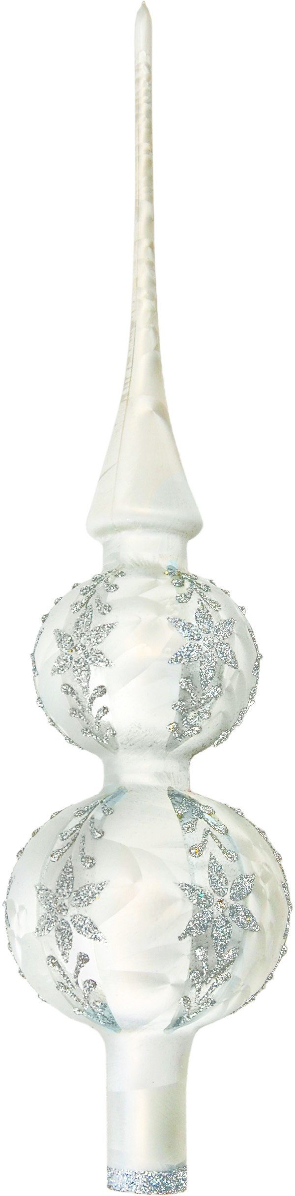 Krebs Glas Lauscha Christbaumspitze KGL03383, Weihnachtsdeko,  Christbaumschmuck (1-tlg), aus Glas, mit Dekor