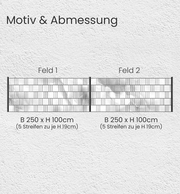MyMaxxi Sichtschutzstreifen Zaunsichtschutz Weißer Marmor mit Rissen Sichtschutz Garten Zaun