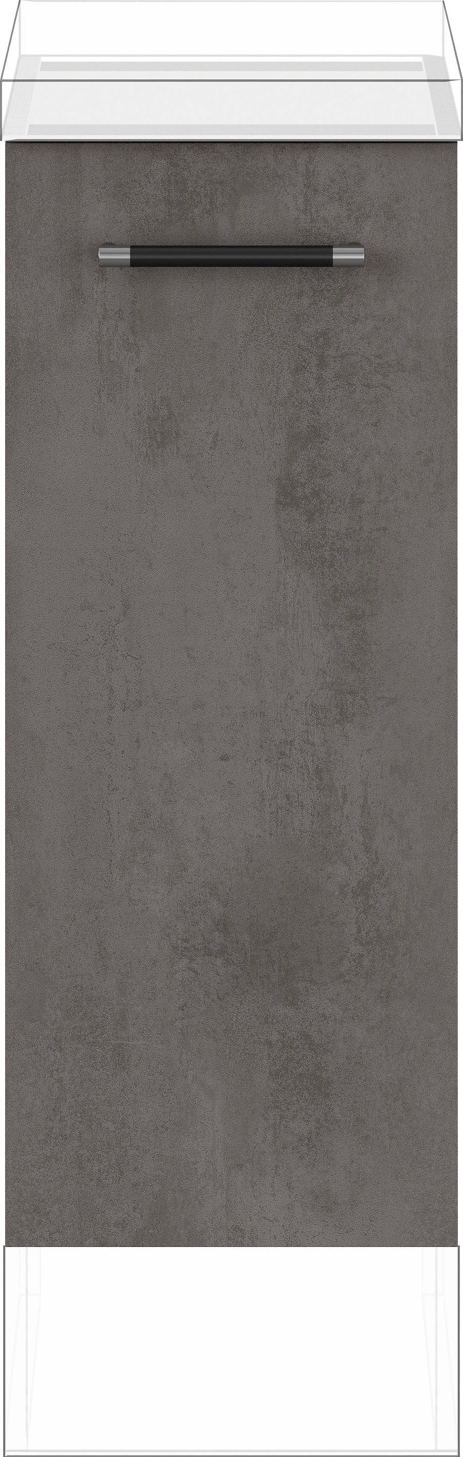 IMPULS KÜCHEN Auszugsunterschrank "Prag", Breite/Höhe: 30/72,3 cm, mit Soft-Close, vormontiert, mit Tasche für Baguettes, mit Korbeinsatz