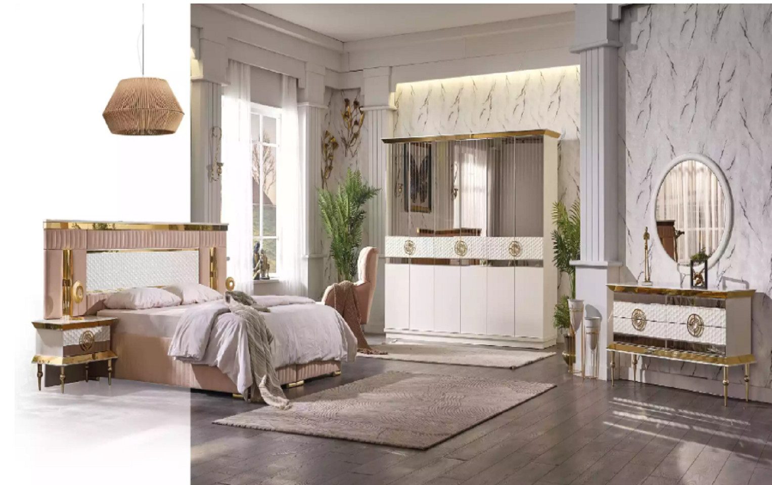 Xlmoebel Kleiderschrank Moderner Schrank mit eleganten Schiebetüren und edlem Design (1-St., Kleiderschrank) Hergestellt in Europa