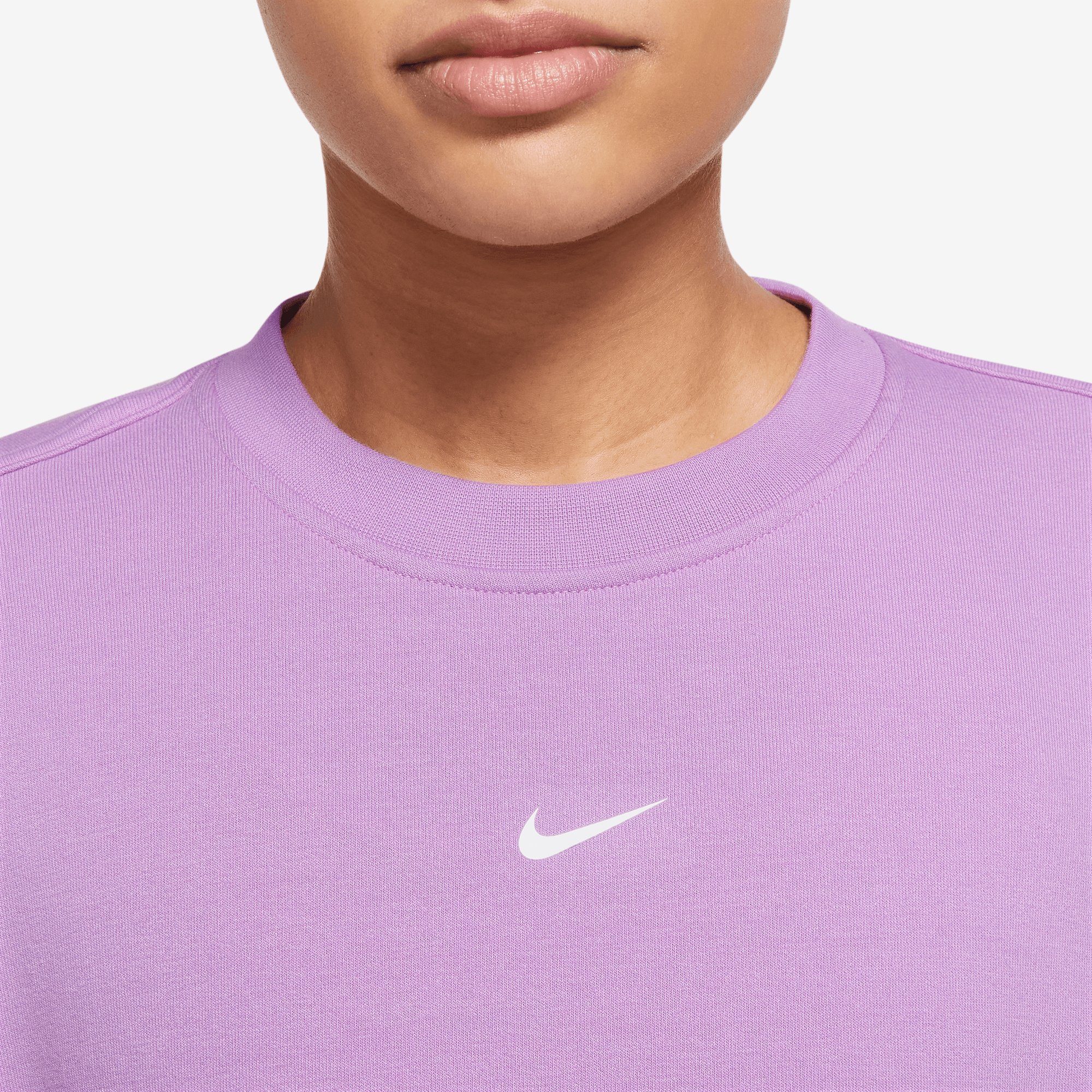Nike Trainingsshirt CREW-NECK DRI-FIT WOMEN'S TOP RUSH FUCHSIA/WHITE LONG-SLEEVED ONE
