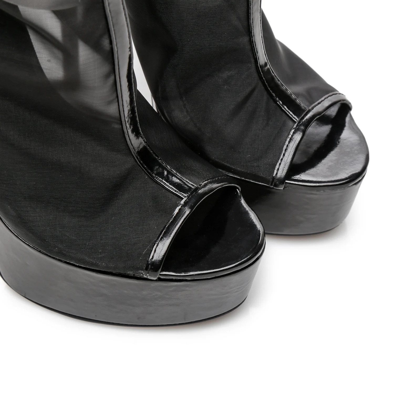 Giaro DAKOTA High-Heel-Stiefel 16 cm Absatzhöhe, 4 cm Plateau, transparenter Schaft