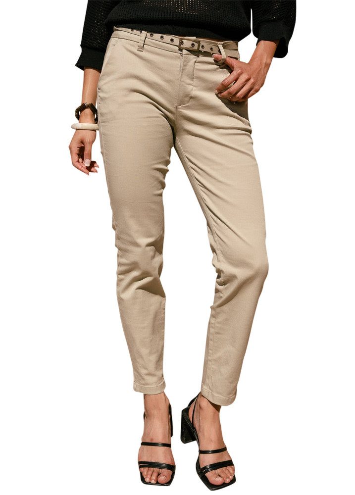 Freeman T. Porter Chinohose Claudia Felicita Damen Hose abbey stone