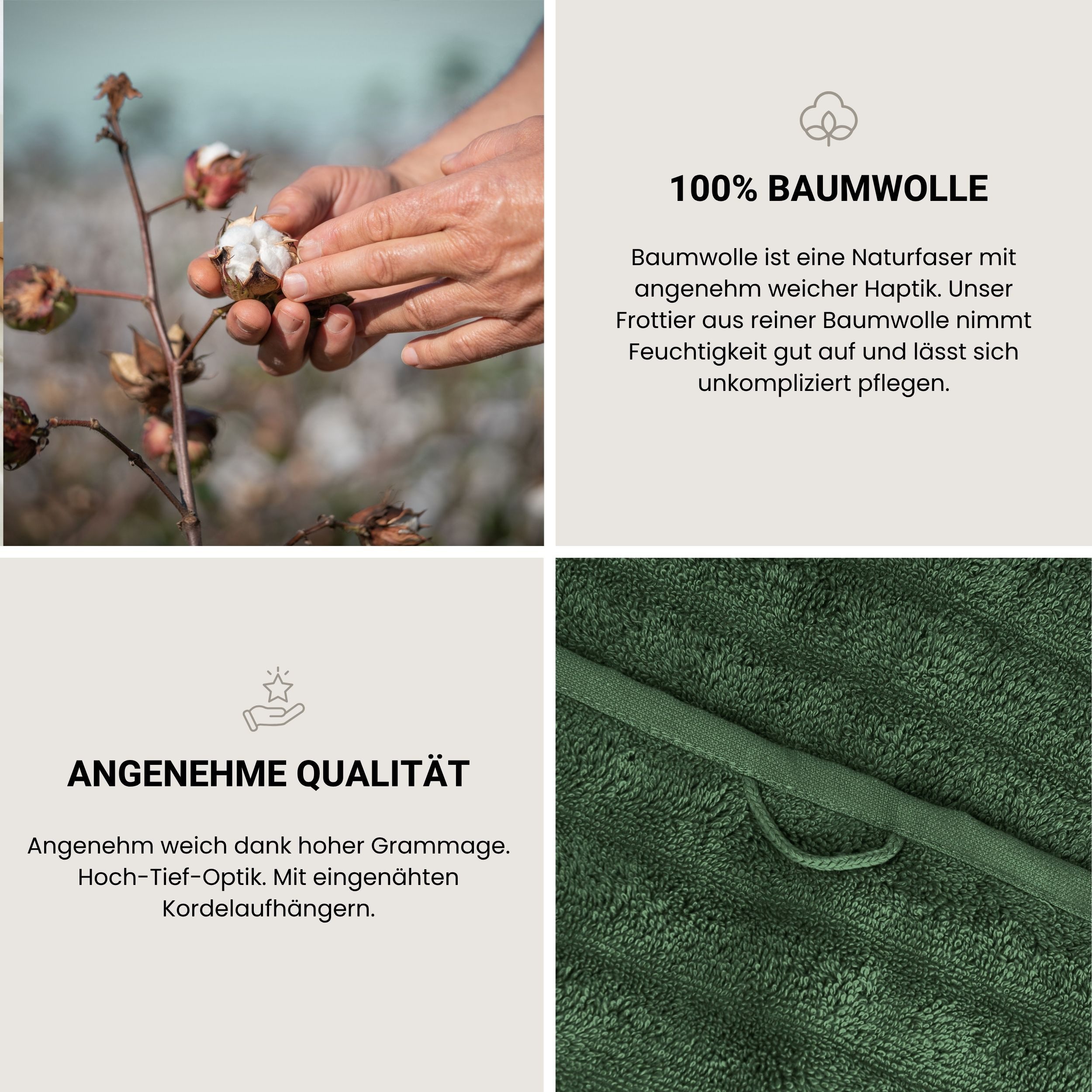Schiesser Gästehandtücher Neapel aus 100% Baumwolle mit eleganter Hoch-Tief-Optik, Frottier (5-St), OEKO-TEX® MADE IN GREEN