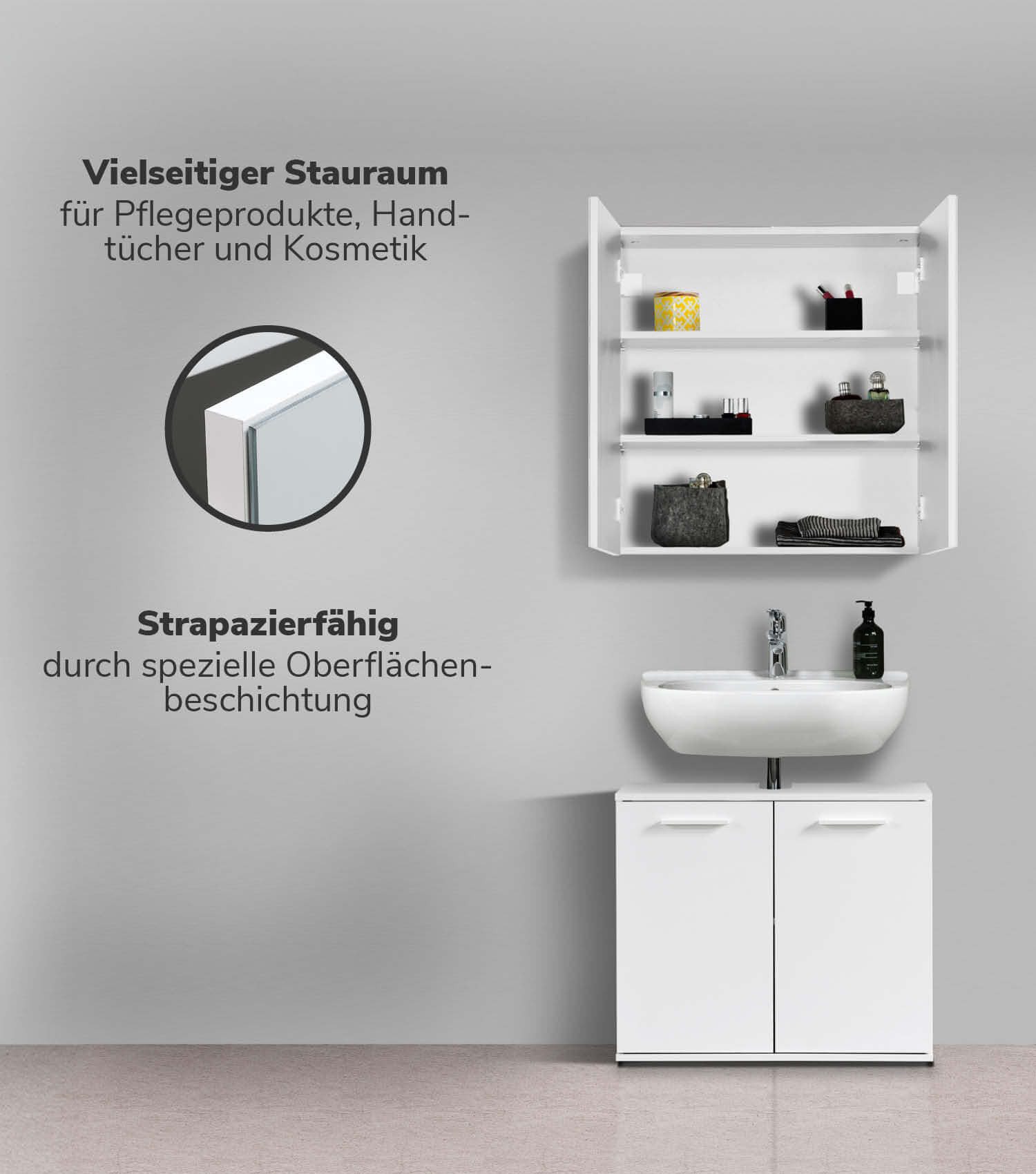 mokebo Spiegelschrank Die Badenixe (mit 2 günstig online kaufen