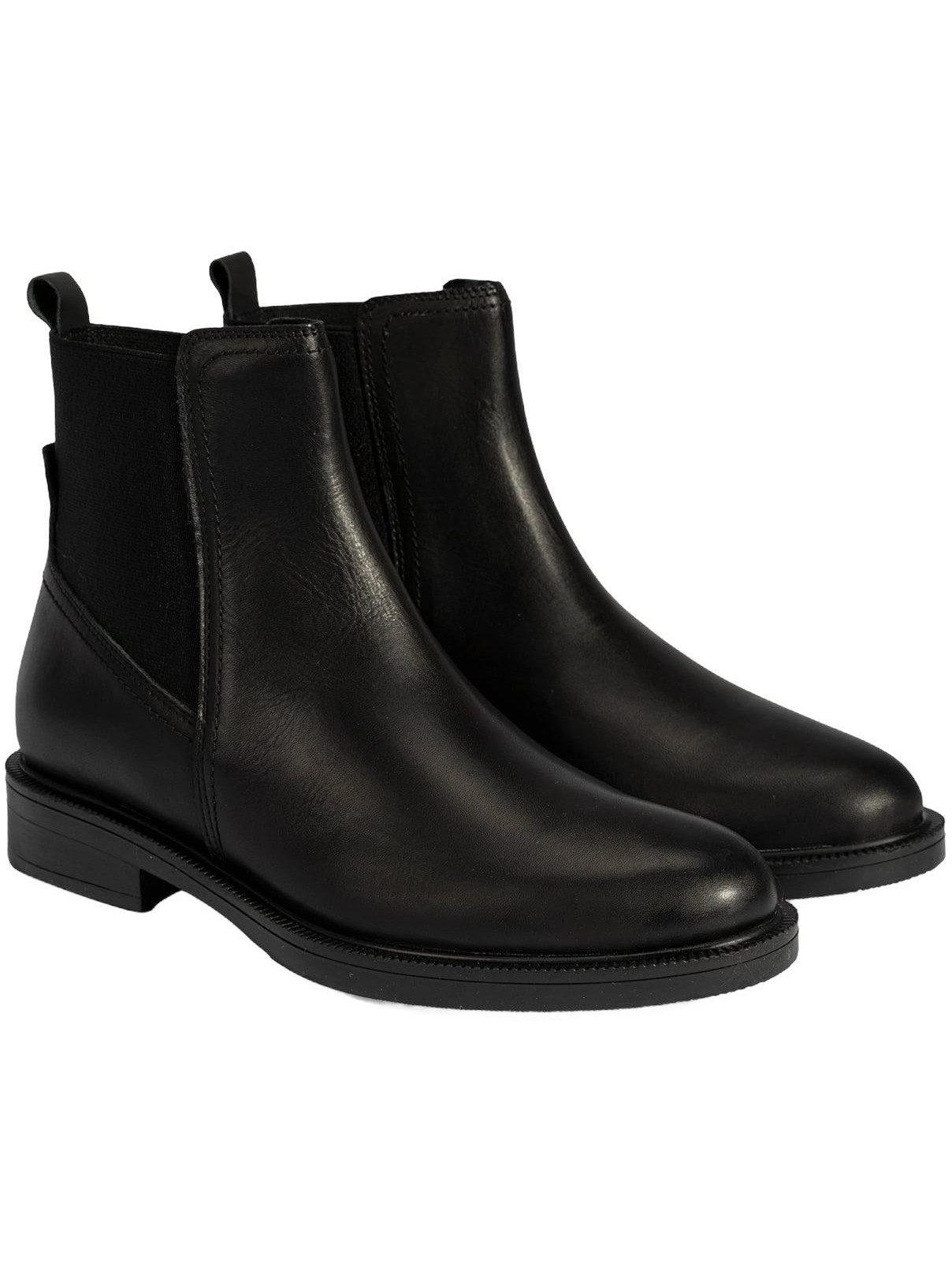Damen-Ankle-Boots – Echtleder, Animal-Print-Details, elastische Schnü Stiefel